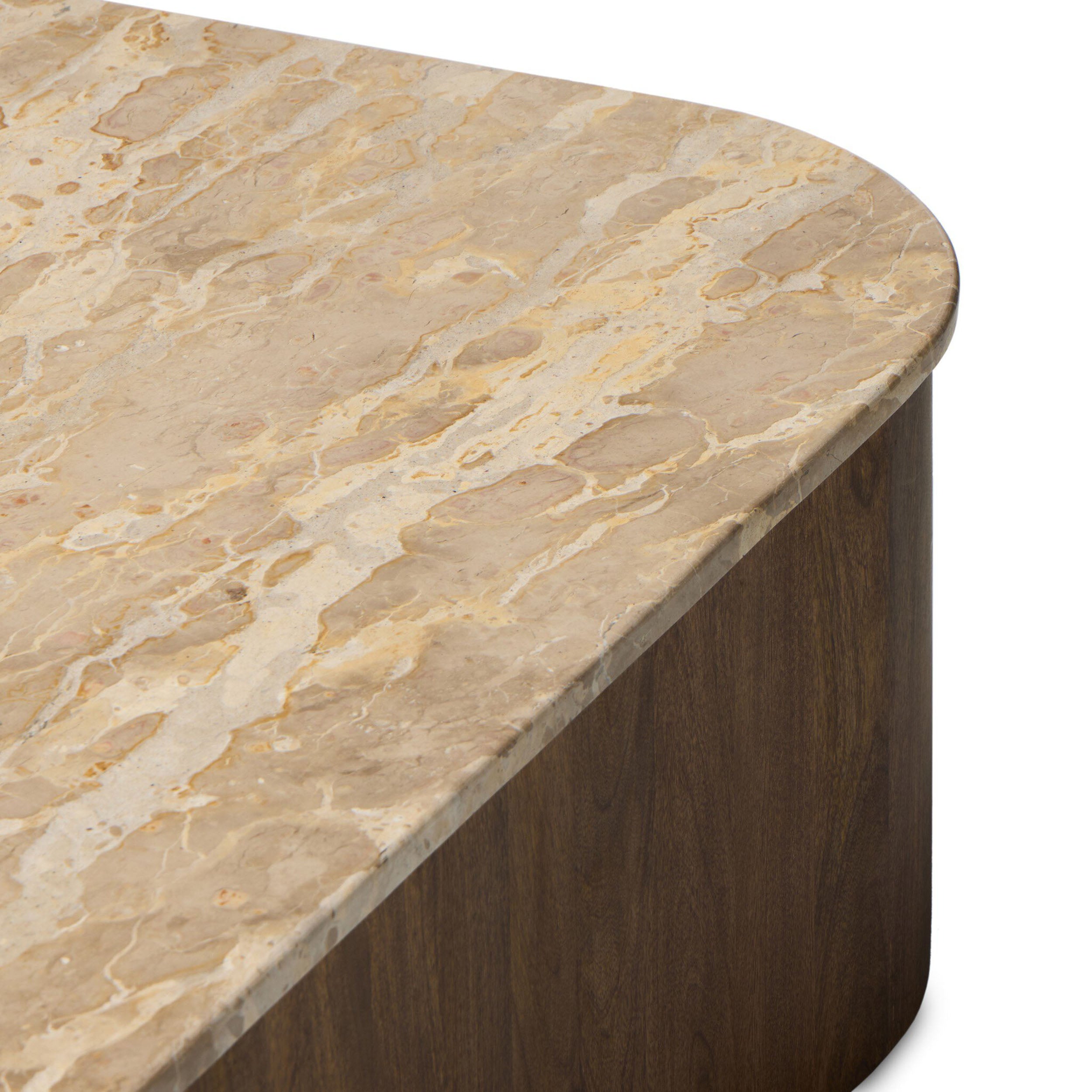 Kamina Coffee Table, Fossil Marble