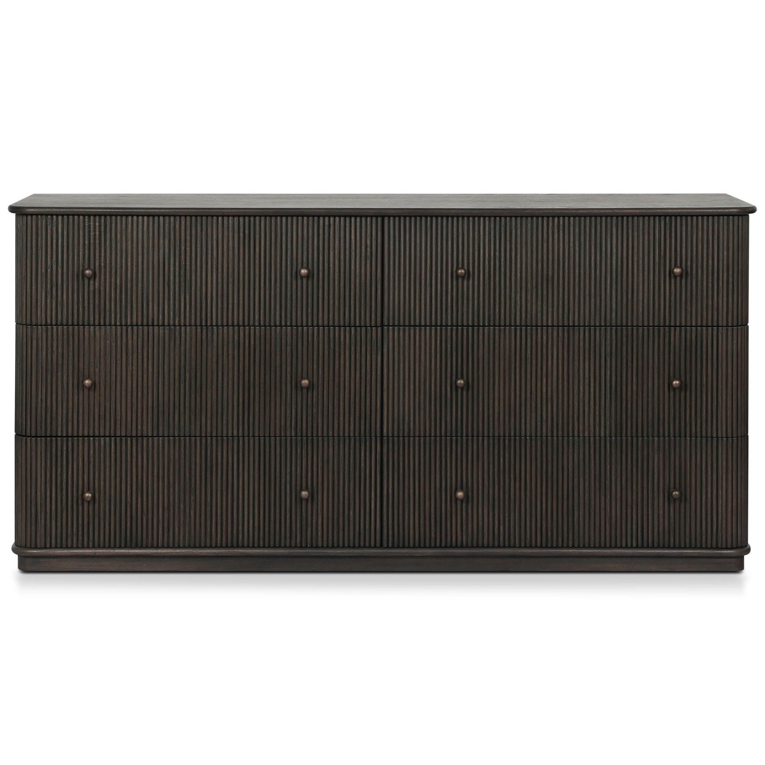 Ona 6-Drawer Dresser, Smoked Black Mindi