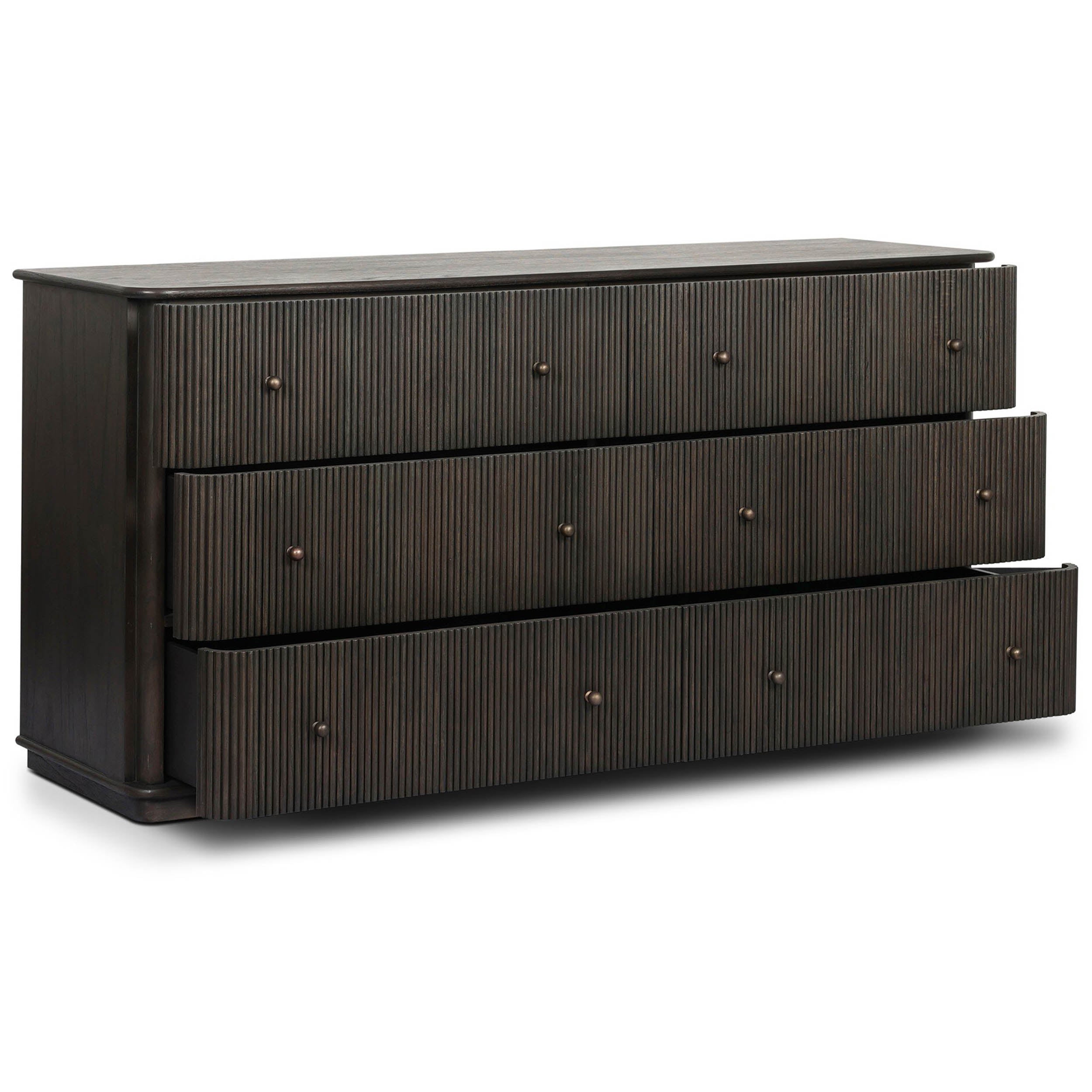 Ona 6-Drawer Dresser, Smoked Black Mindi