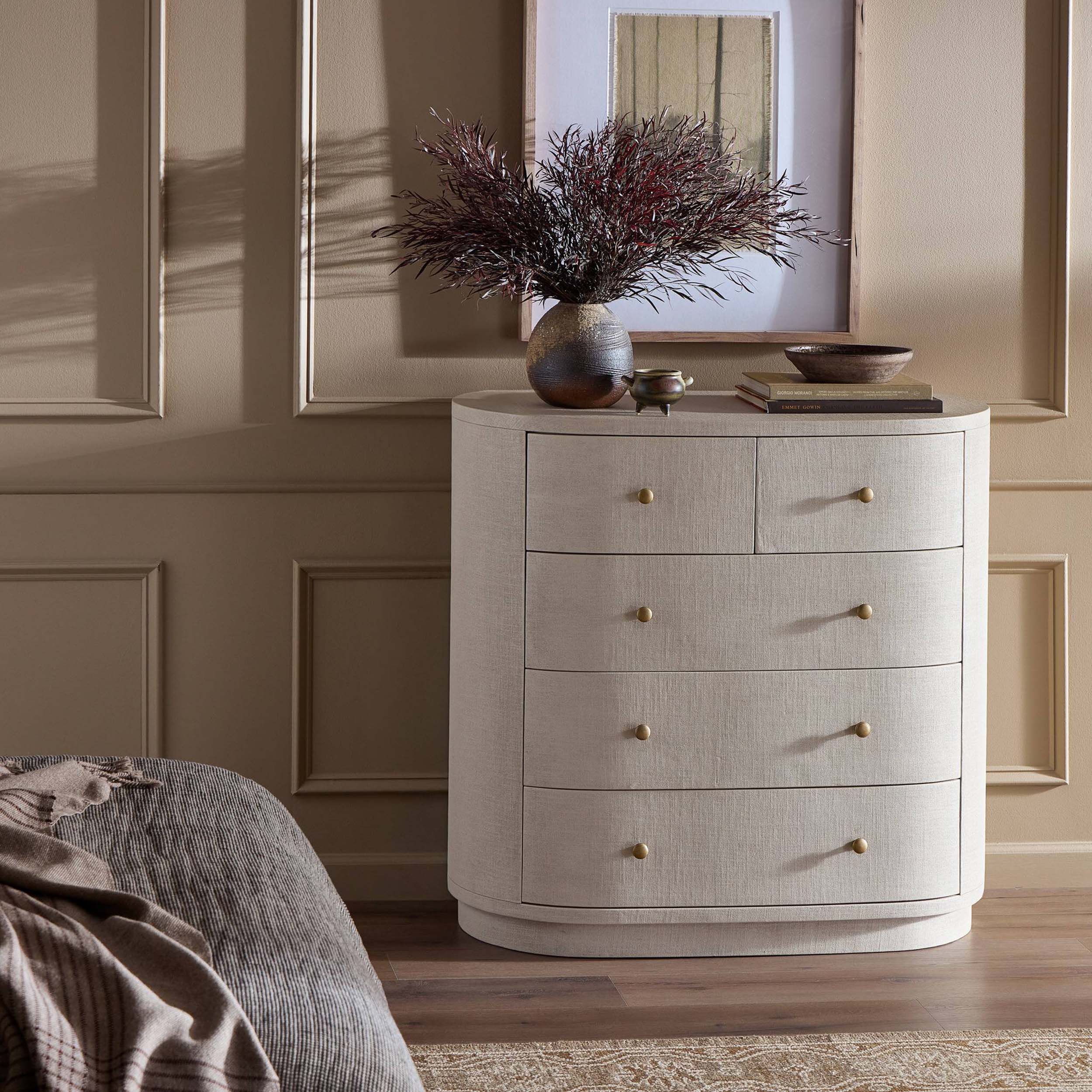 Amelia Chest, Ivory Painted Linen