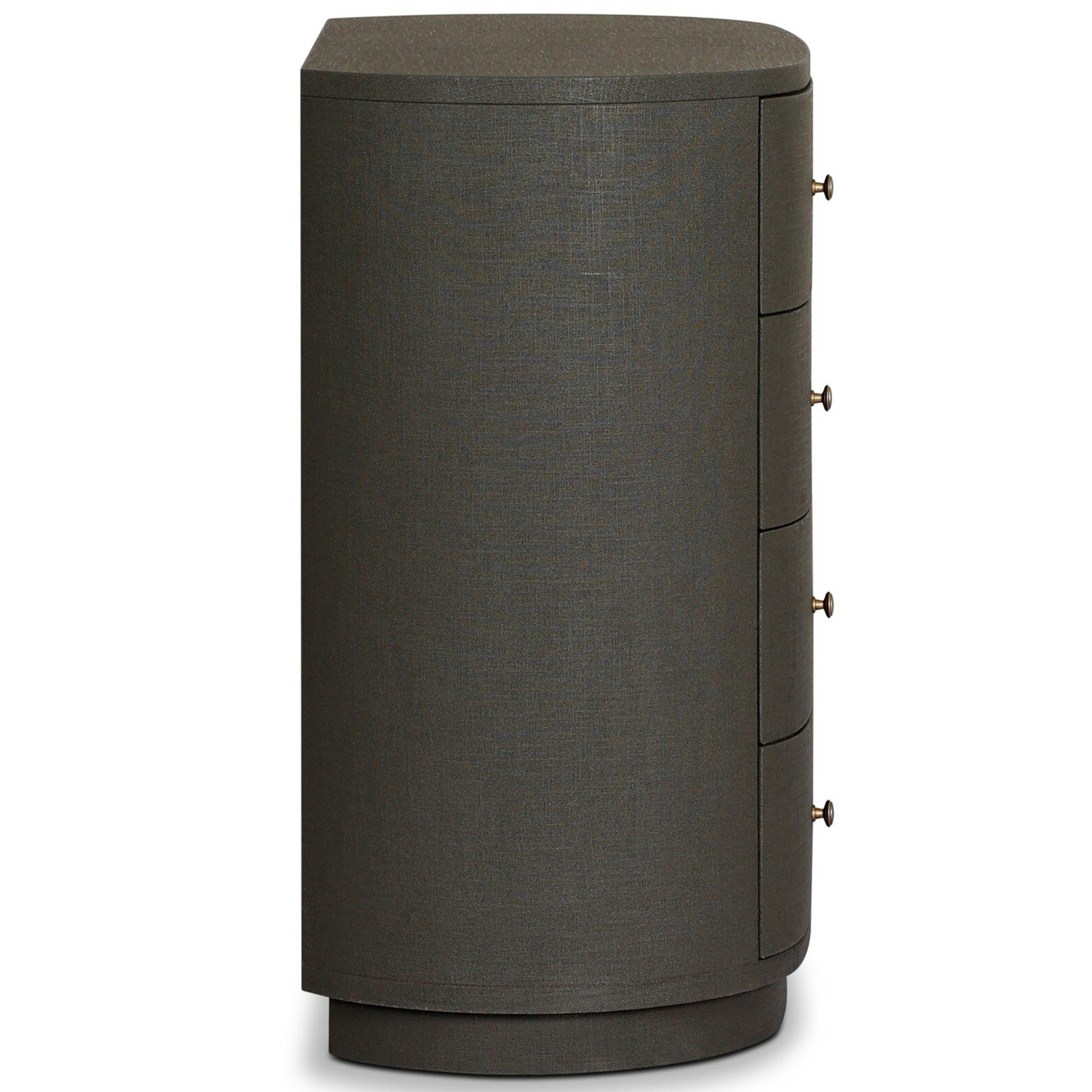 Amelia Chest, Dark Green Lacquered Linen