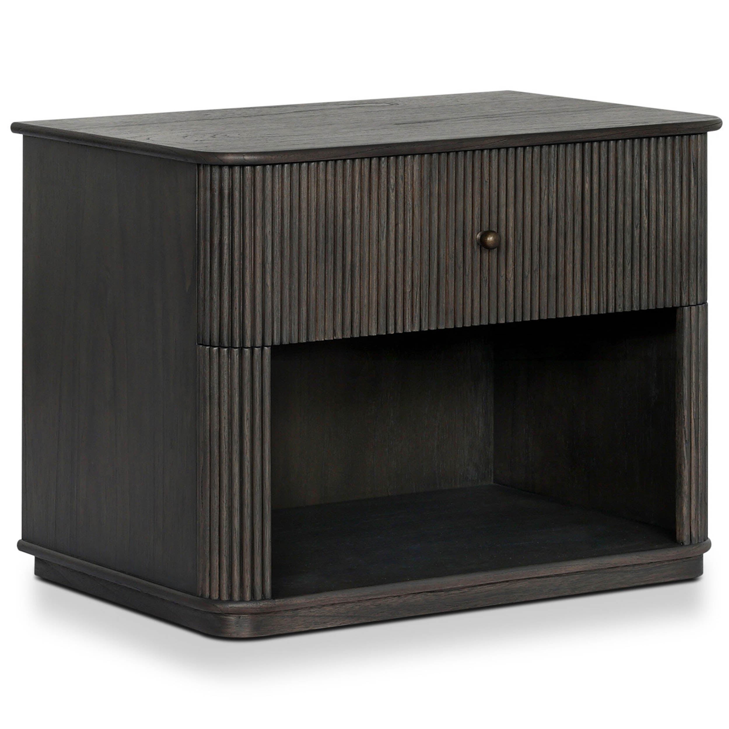 Ona Nightstand, Smoked Black Mindi Veneer