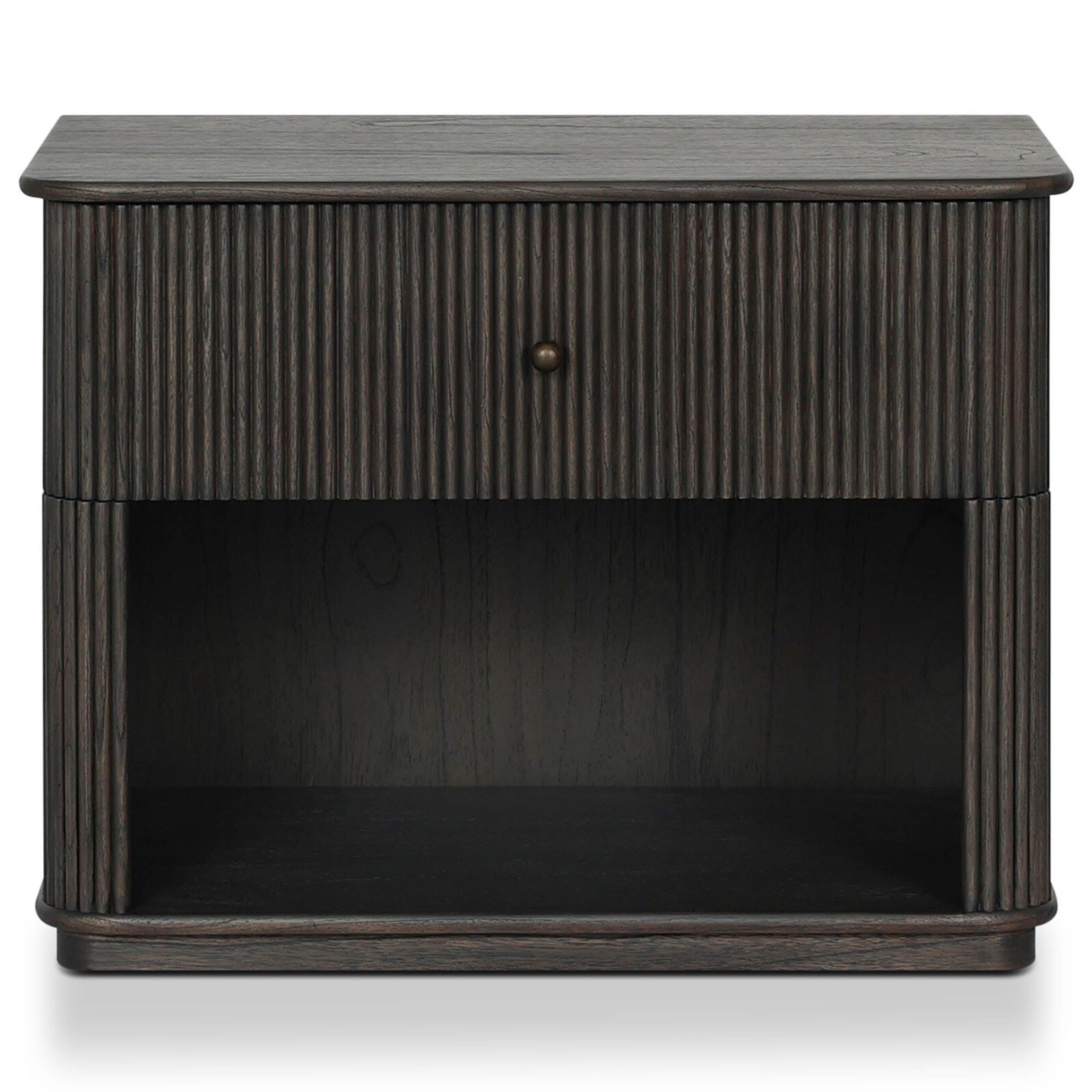 Ona Nightstand, Smoked Black Mindi Veneer