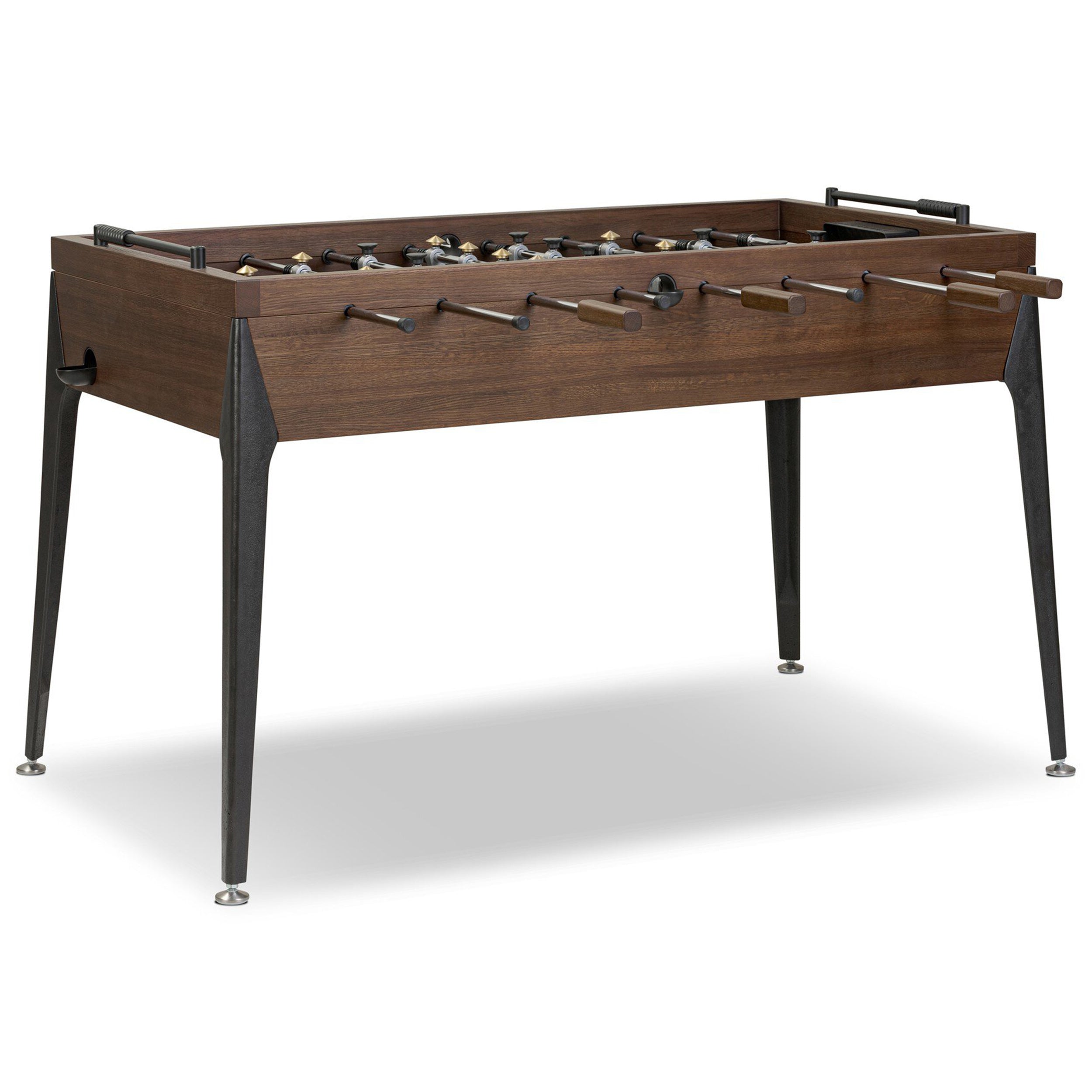 District Eight Foosball Table, Smoked Oak