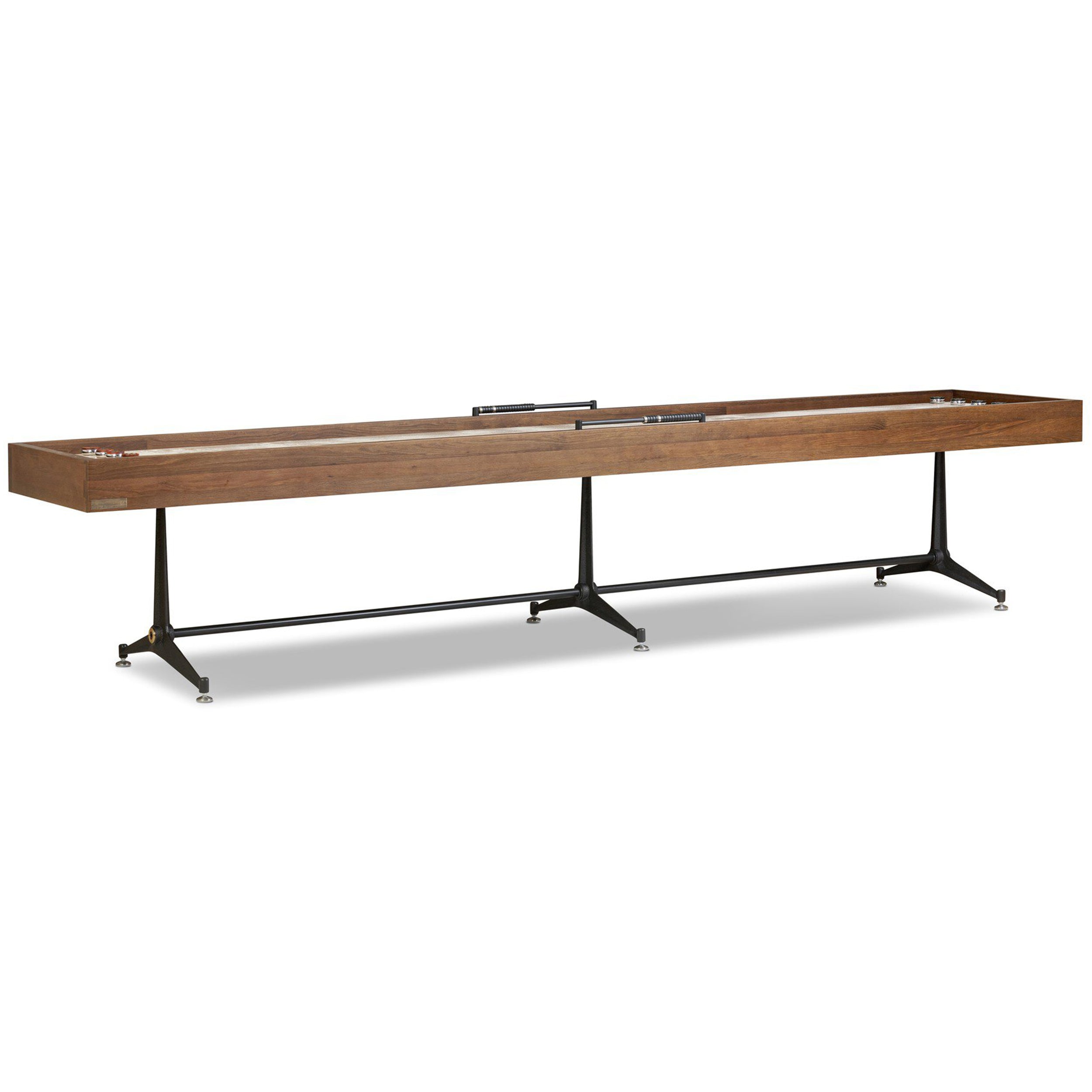 District Eight Large Shuffleboard Table, Smoked Oak