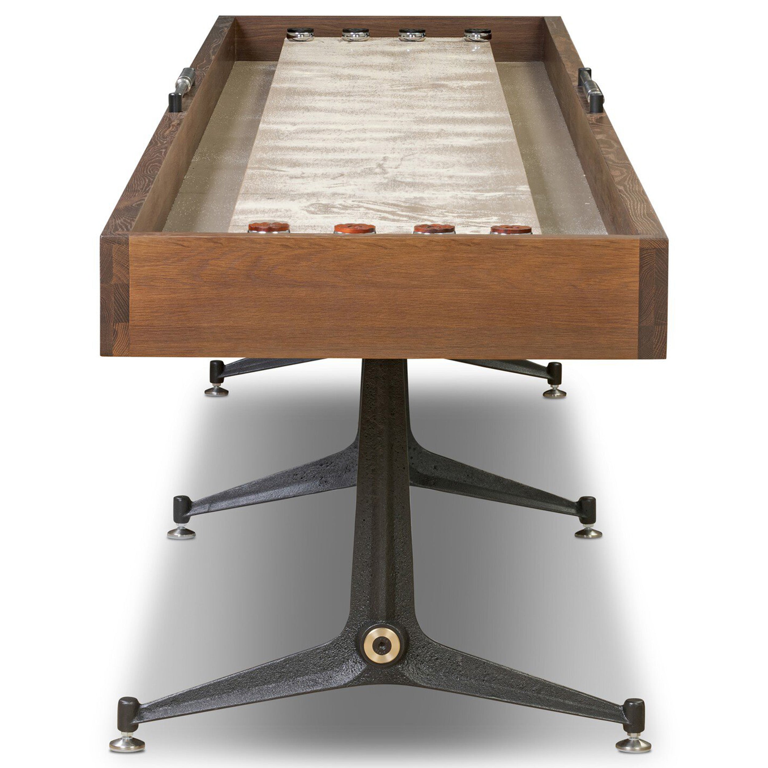 District Eight Large Shuffleboard Table, Smoked Oak