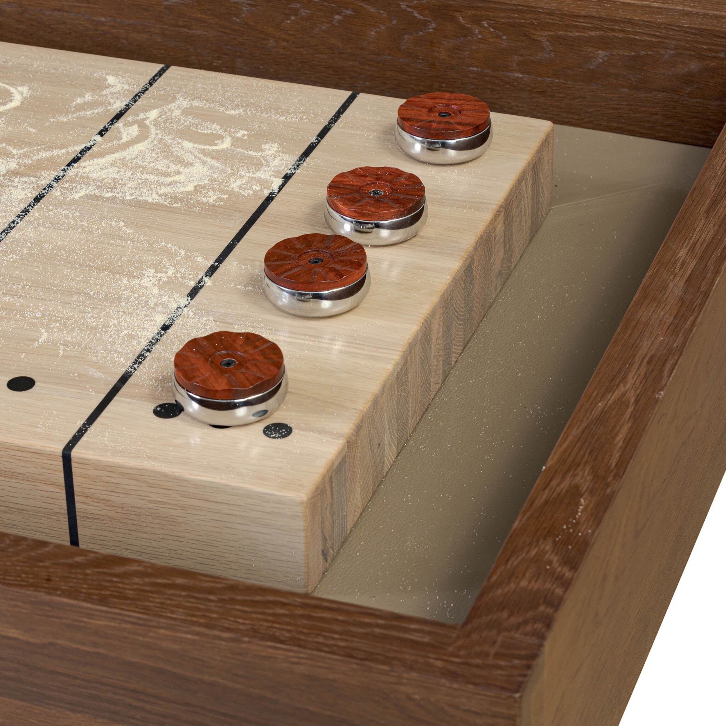 District Eight Large Shuffleboard Table, Smoked Oak