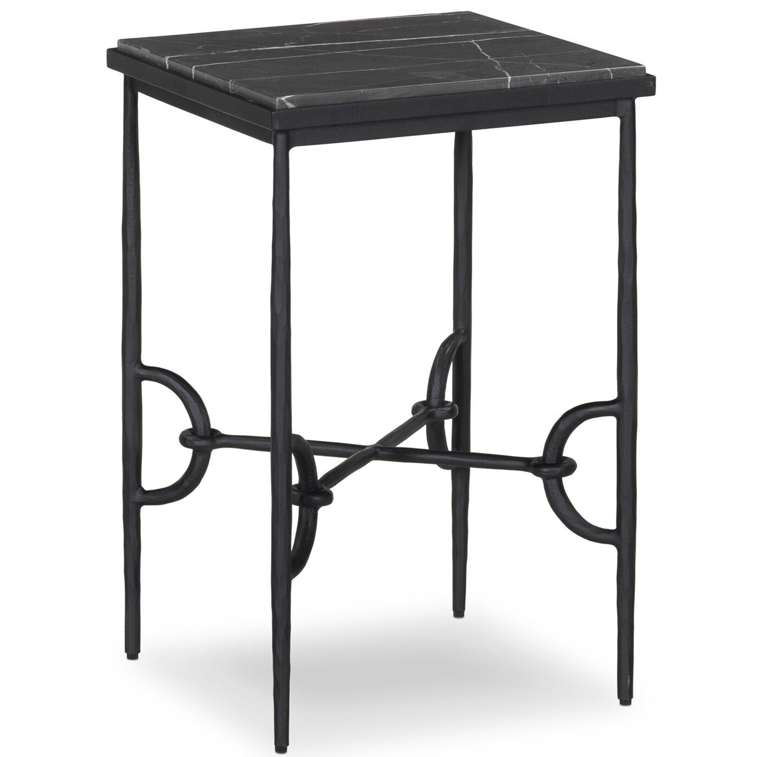 Babylon Small End Table, Grey Italian Marble