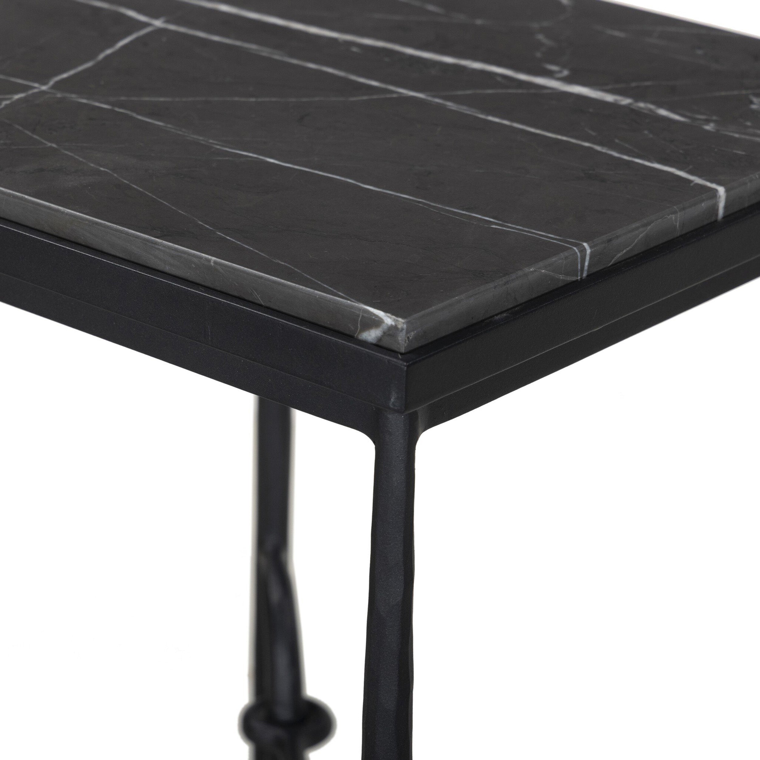 Babylon Small End Table, Grey Italian Marble
