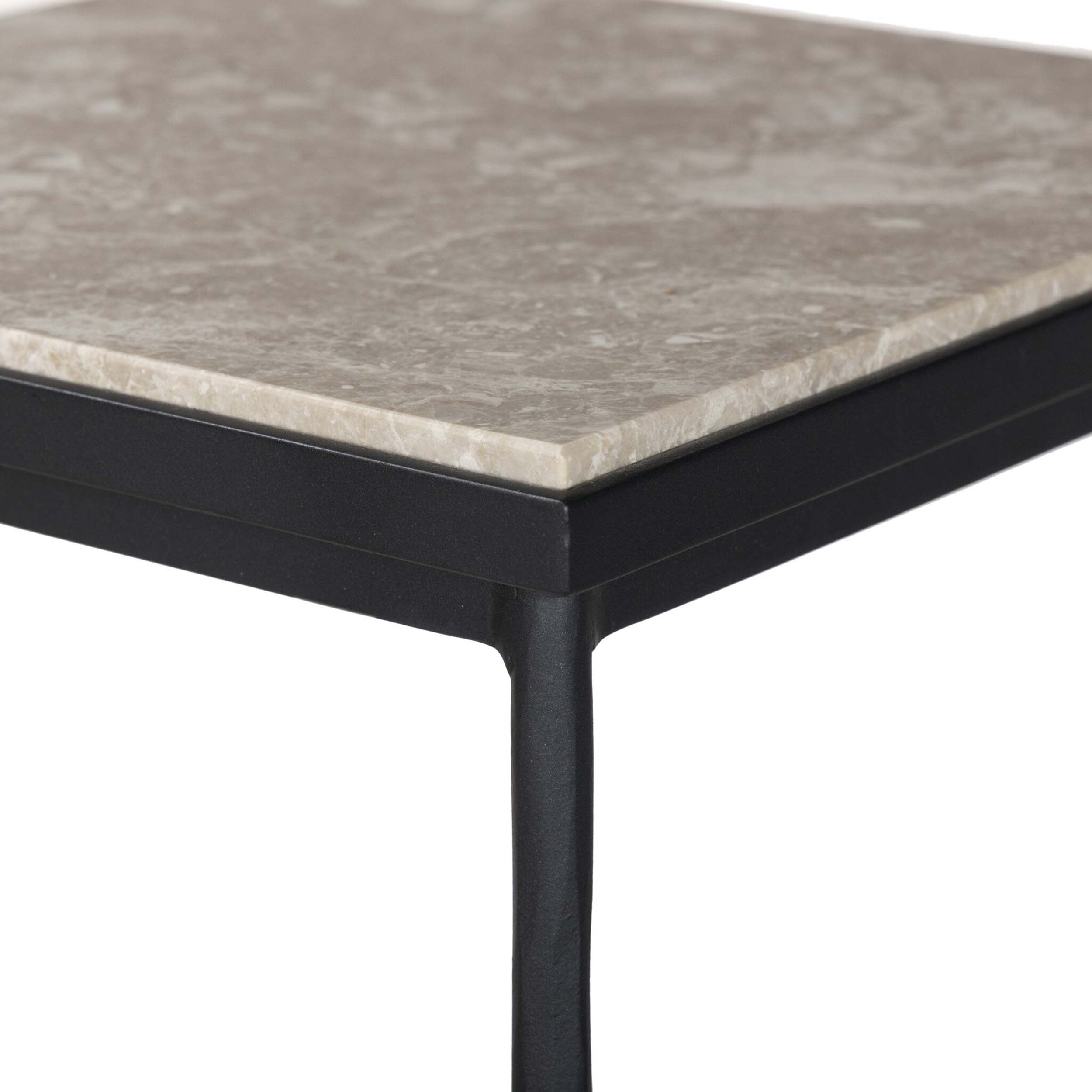 Babylon Small End Table, Lunar Marble