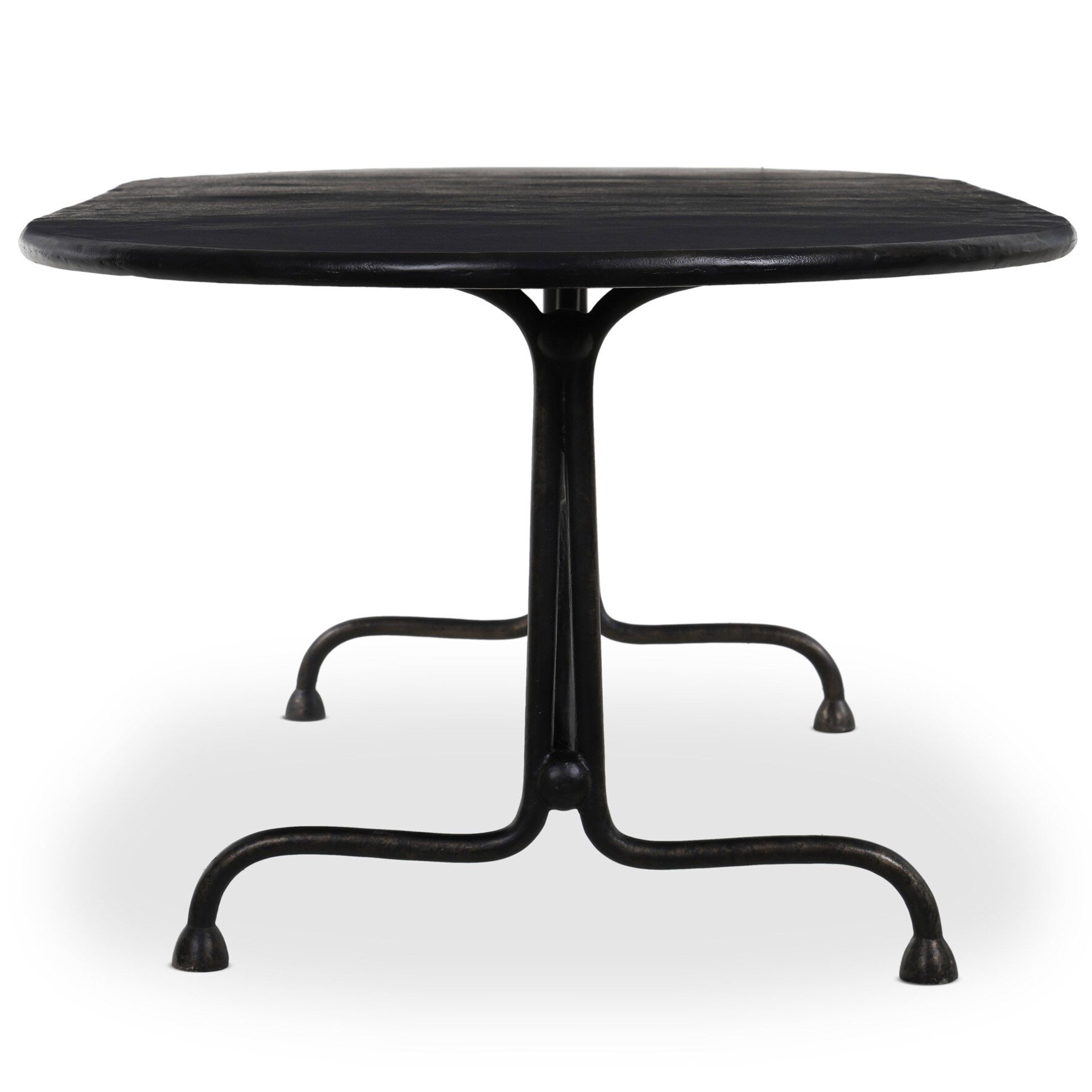 Lenoir Outdoor Dining Table-76", Distressed Bronze