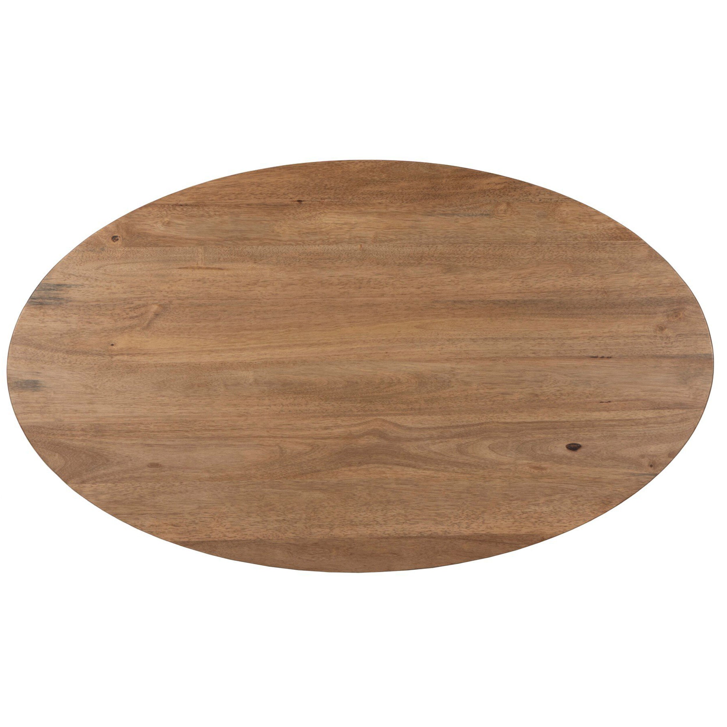 Bibianna Oval Dining Table, Smoked Honey/Honed White Marble