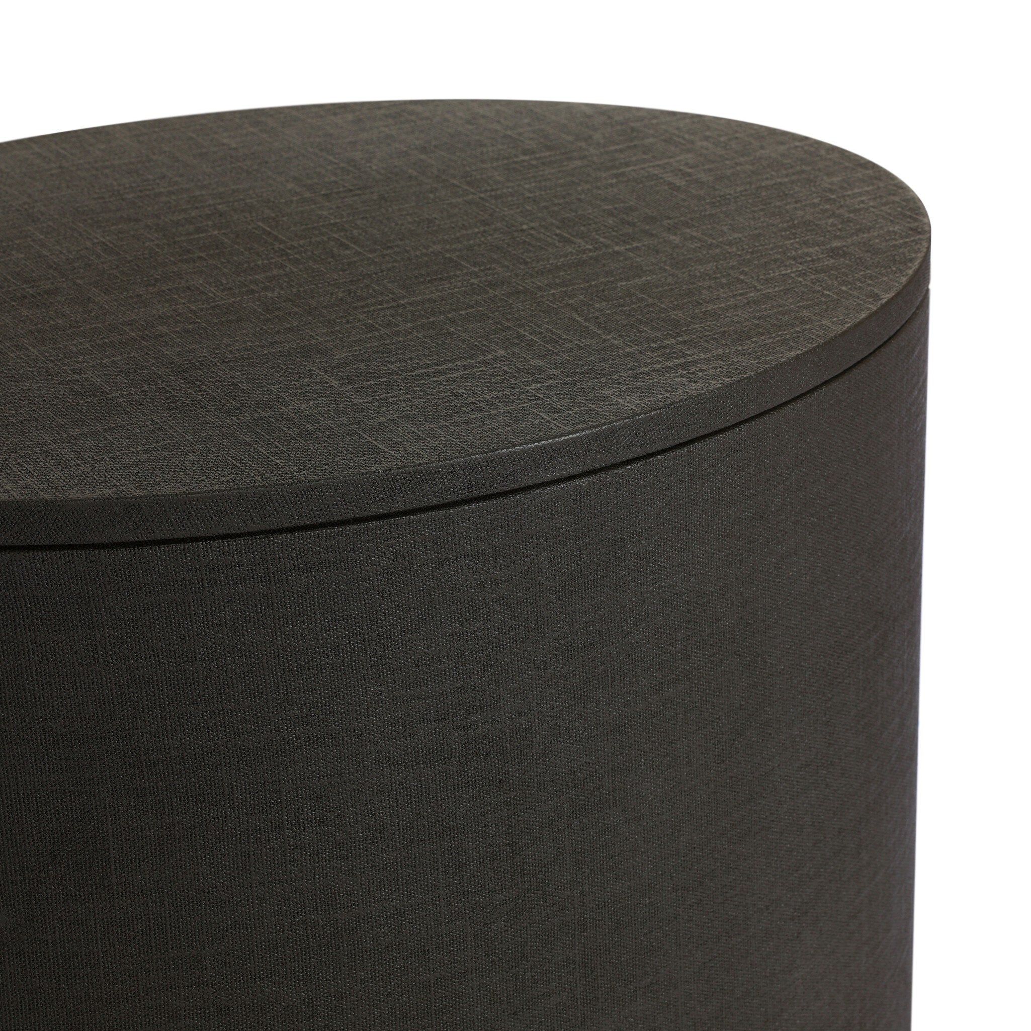Amelia Oval One Drawer Nightstand, Dark Green Lacquered Linen