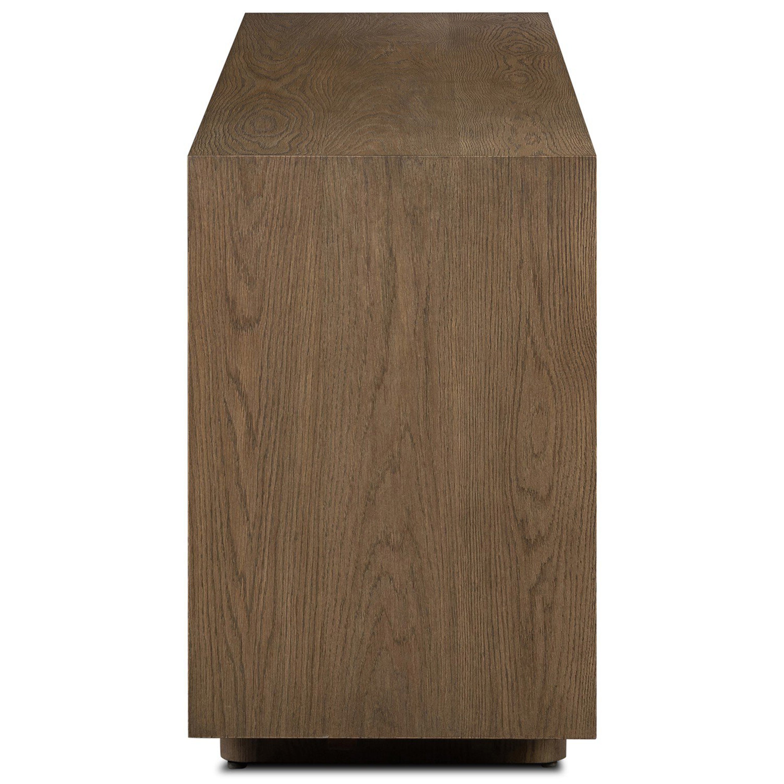 Salta Media Console, Brown Oak Thick Veneer