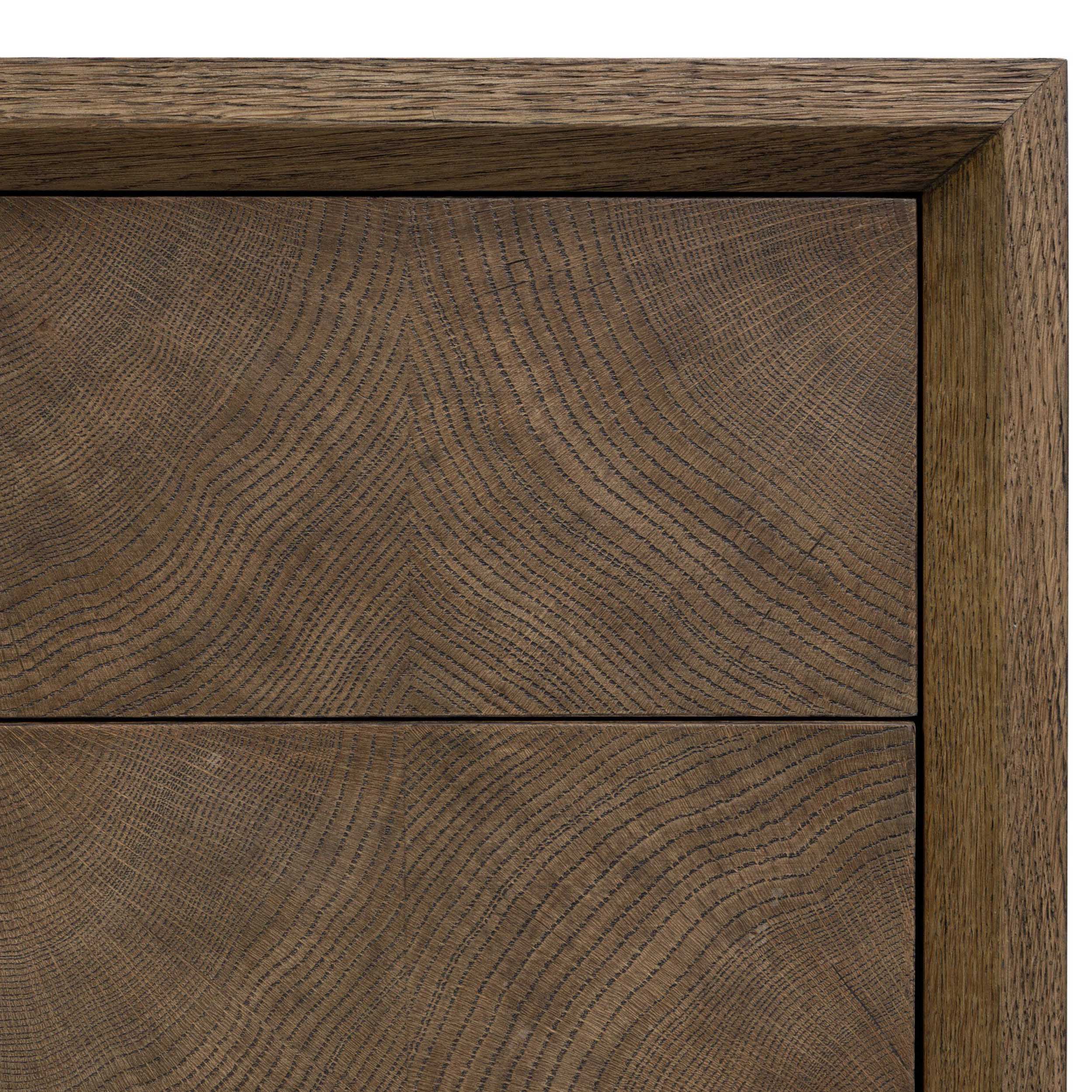Salta Nightstand, Brown Oak Thin Oyster