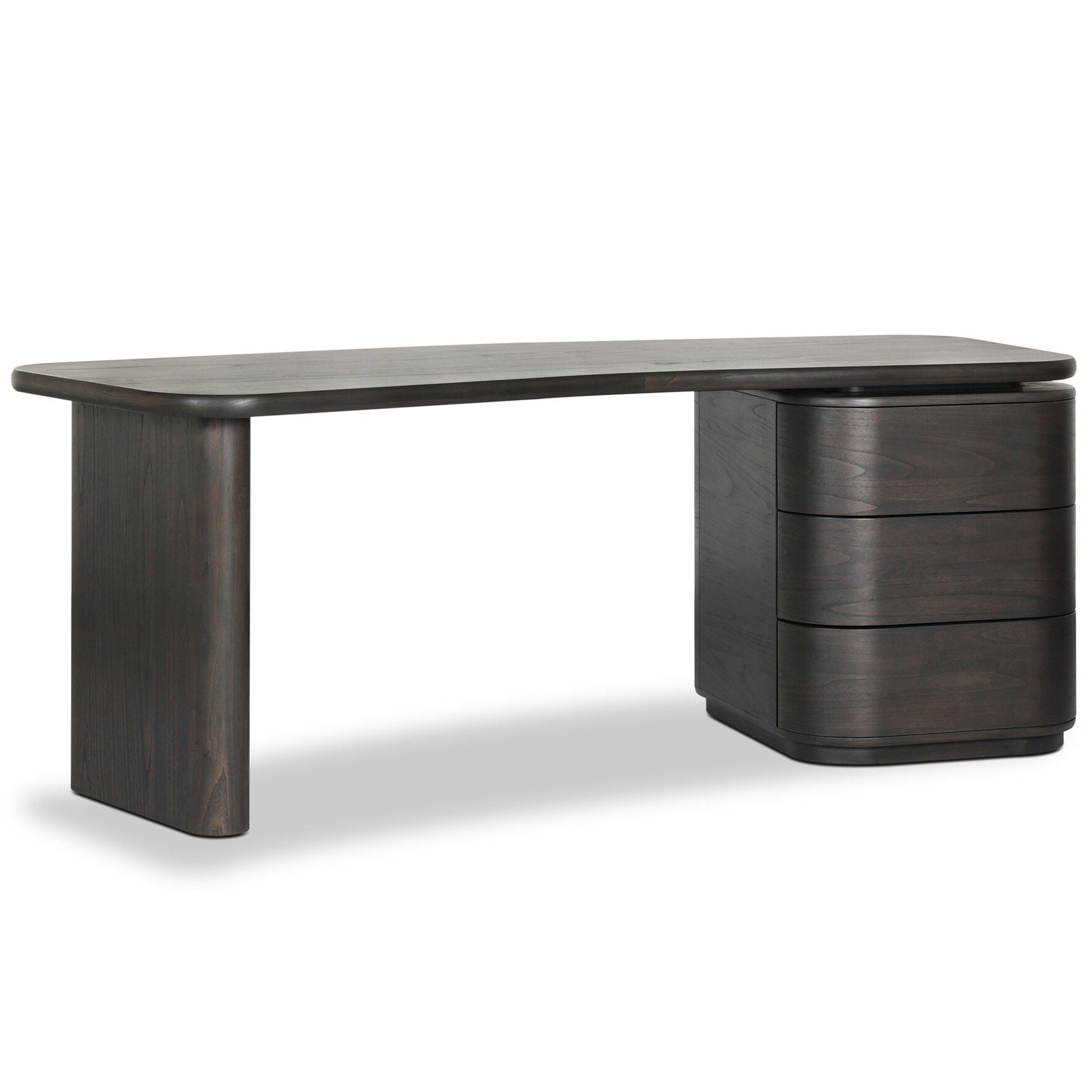 Hawthorne Desk, Smoked Black Sungkai Veneer