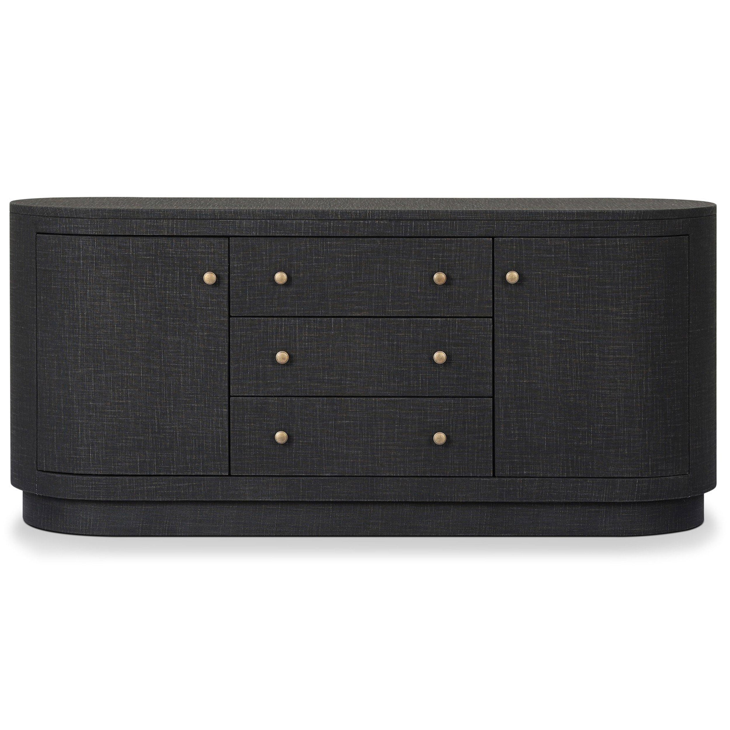 Amelia Media Console, Light Antique Brass