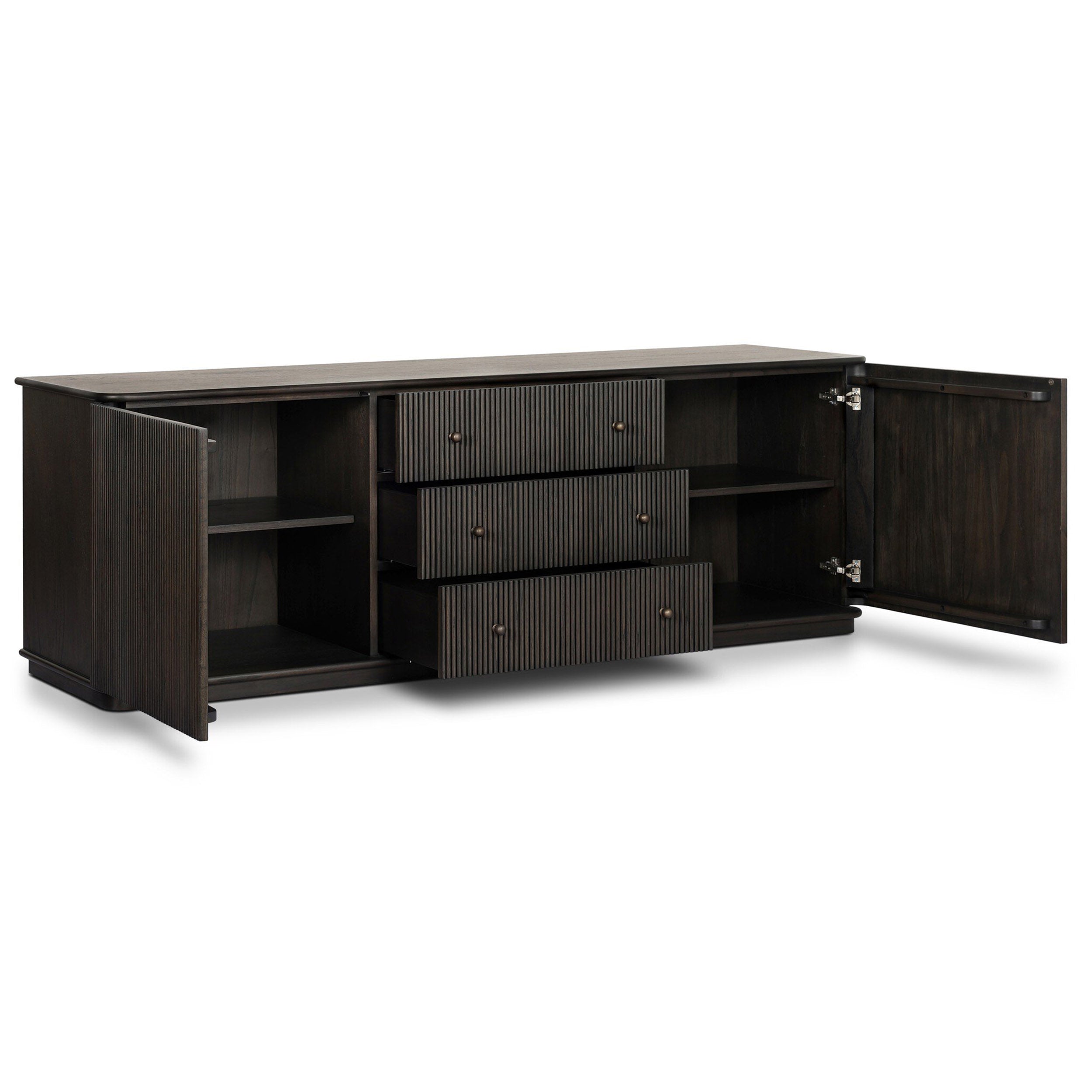 Ona Media Console, Smoked Black Mindi