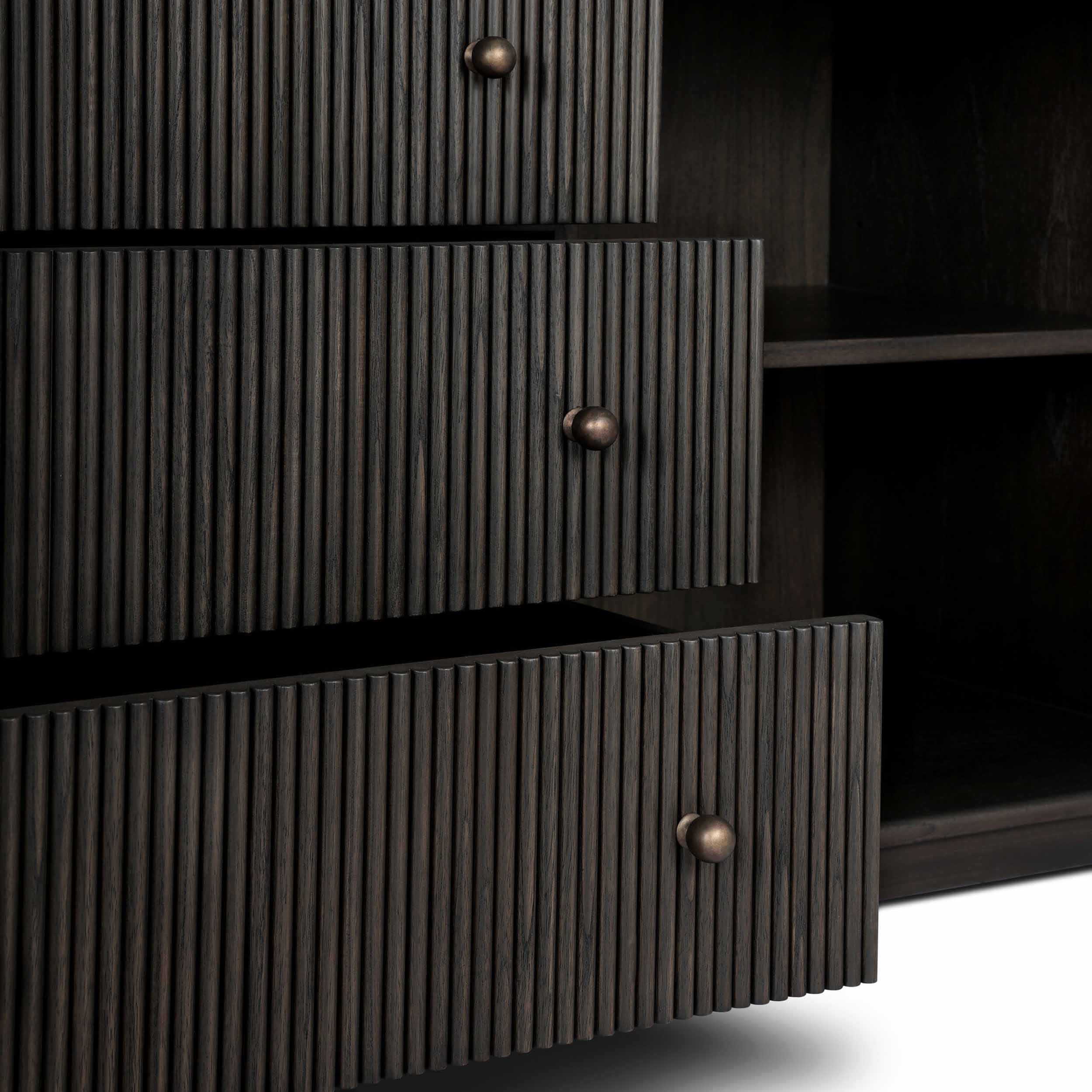 Ona Media Console, Smoked Black Mindi