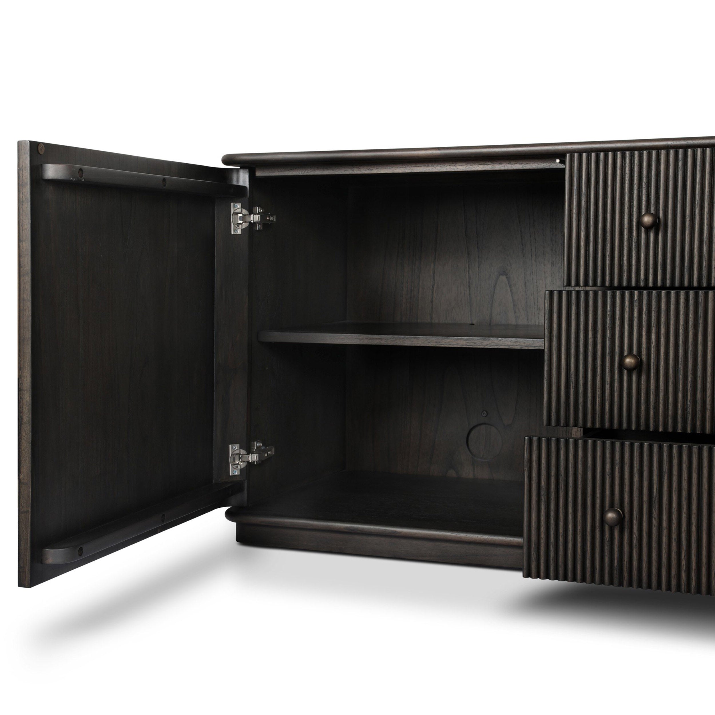 Ona Media Console, Smoked Black Mindi