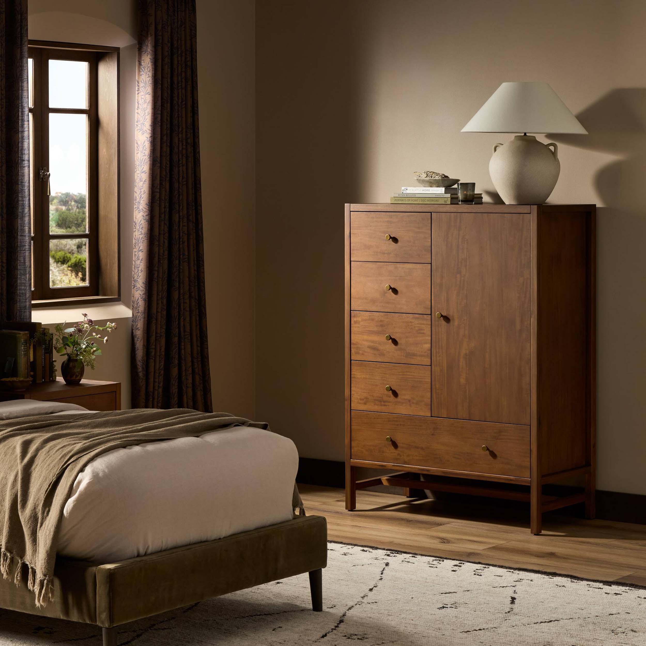Sullivan Chest, Saddle Tan Veneer