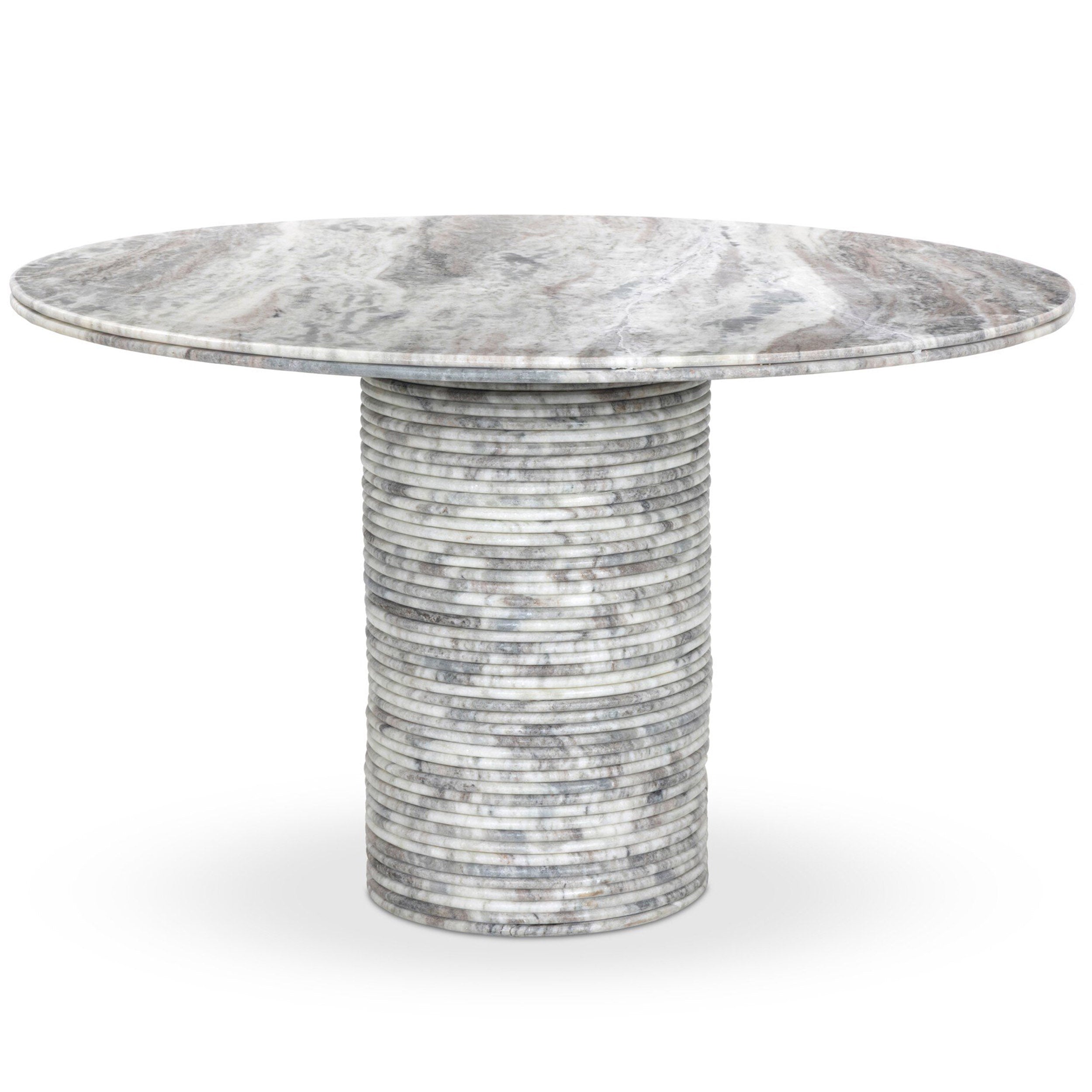 Reeves Dining Table, River Grey Marble