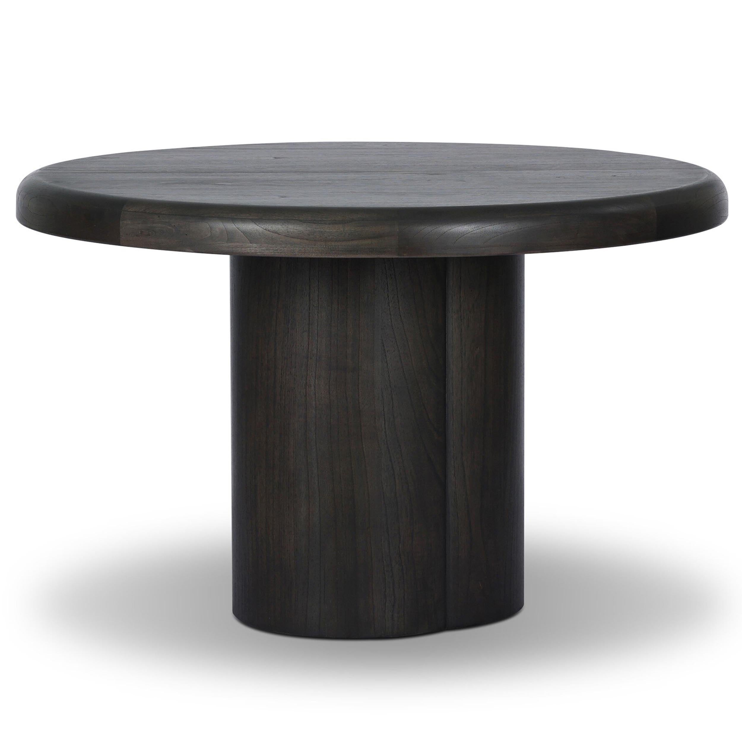 Pemble Extension Dining Table, Smoked Black Mindi Veneer