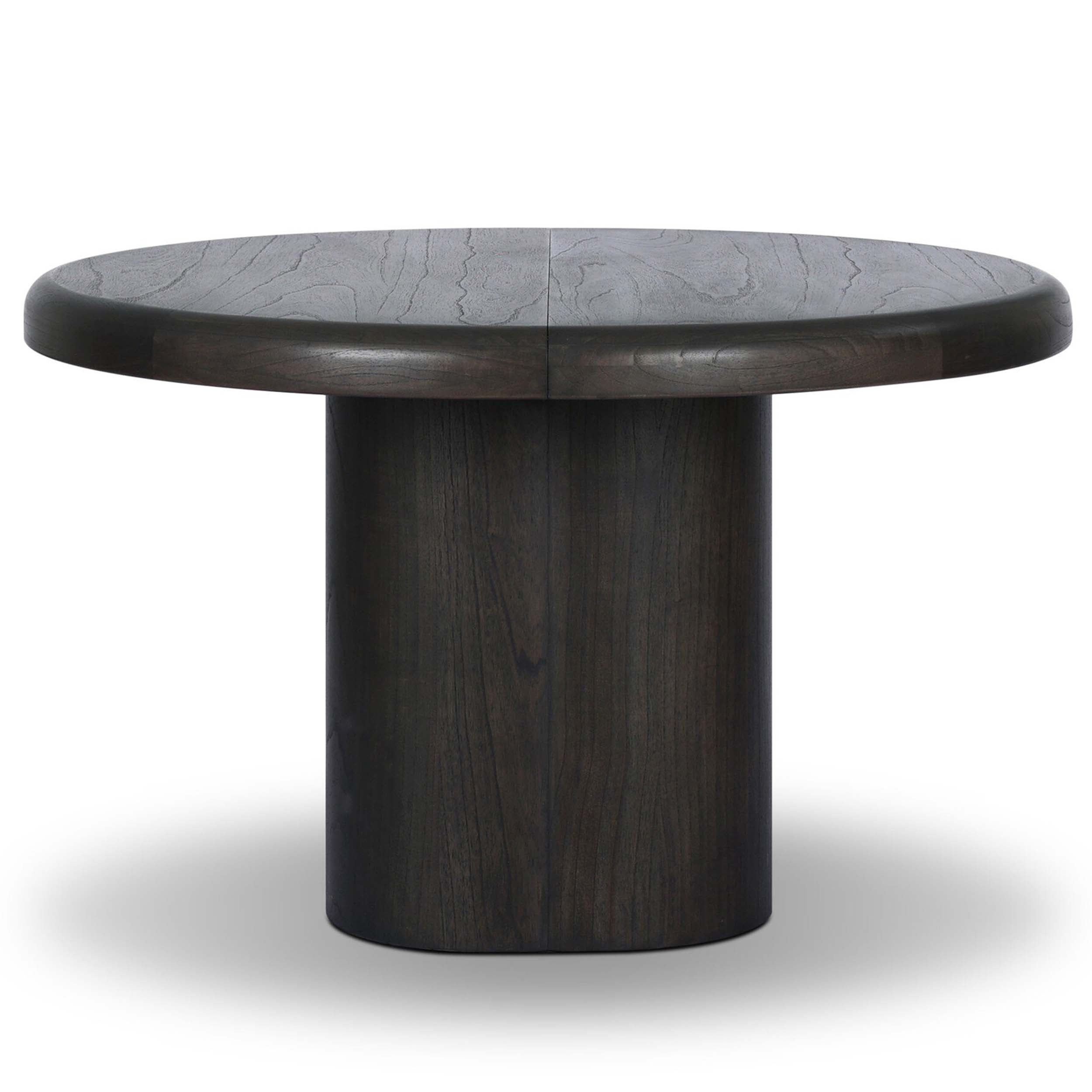 Pemble Extension Dining Table, Smoked Black Mindi Veneer