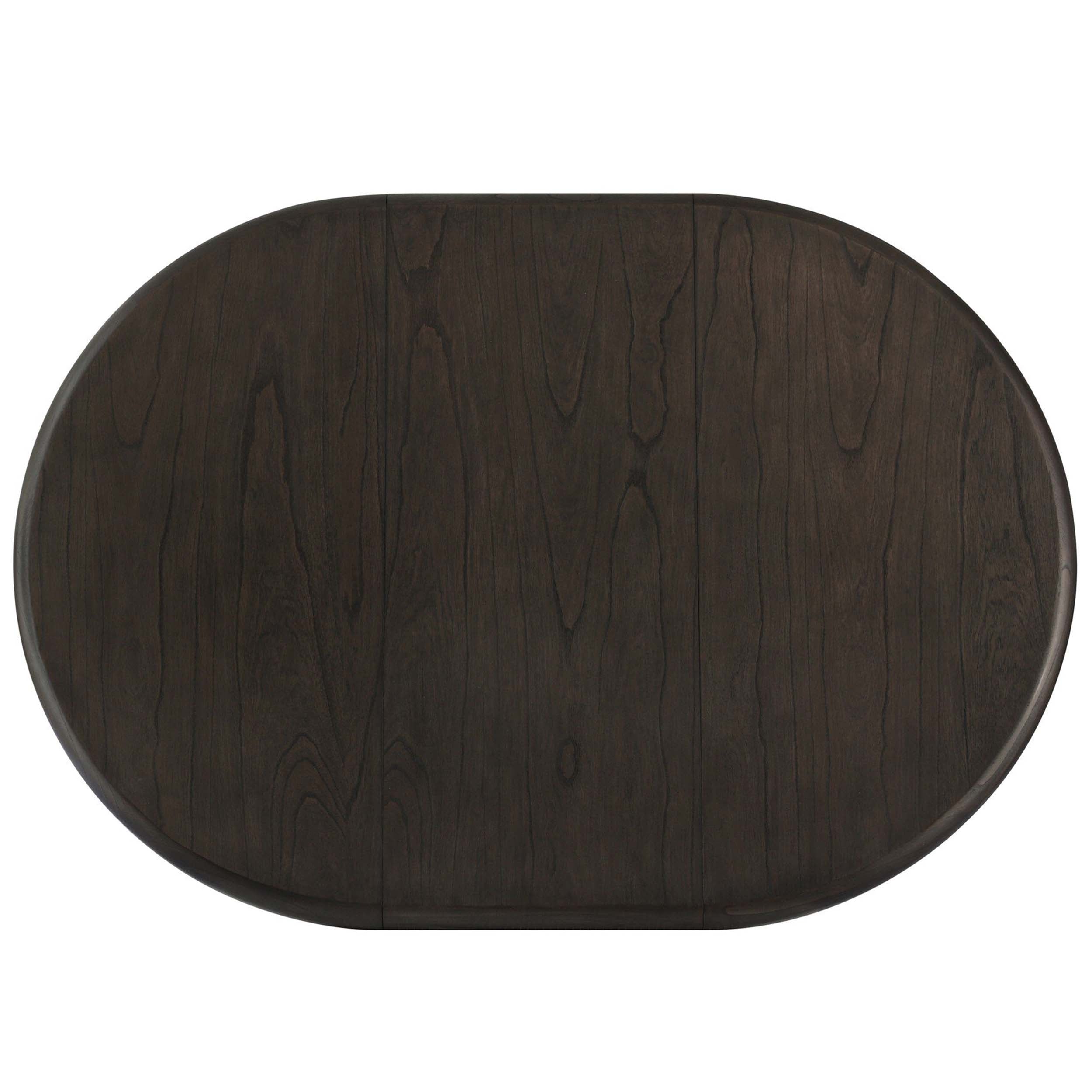 Pemble Extension Dining Table, Smoked Black Mindi Veneer