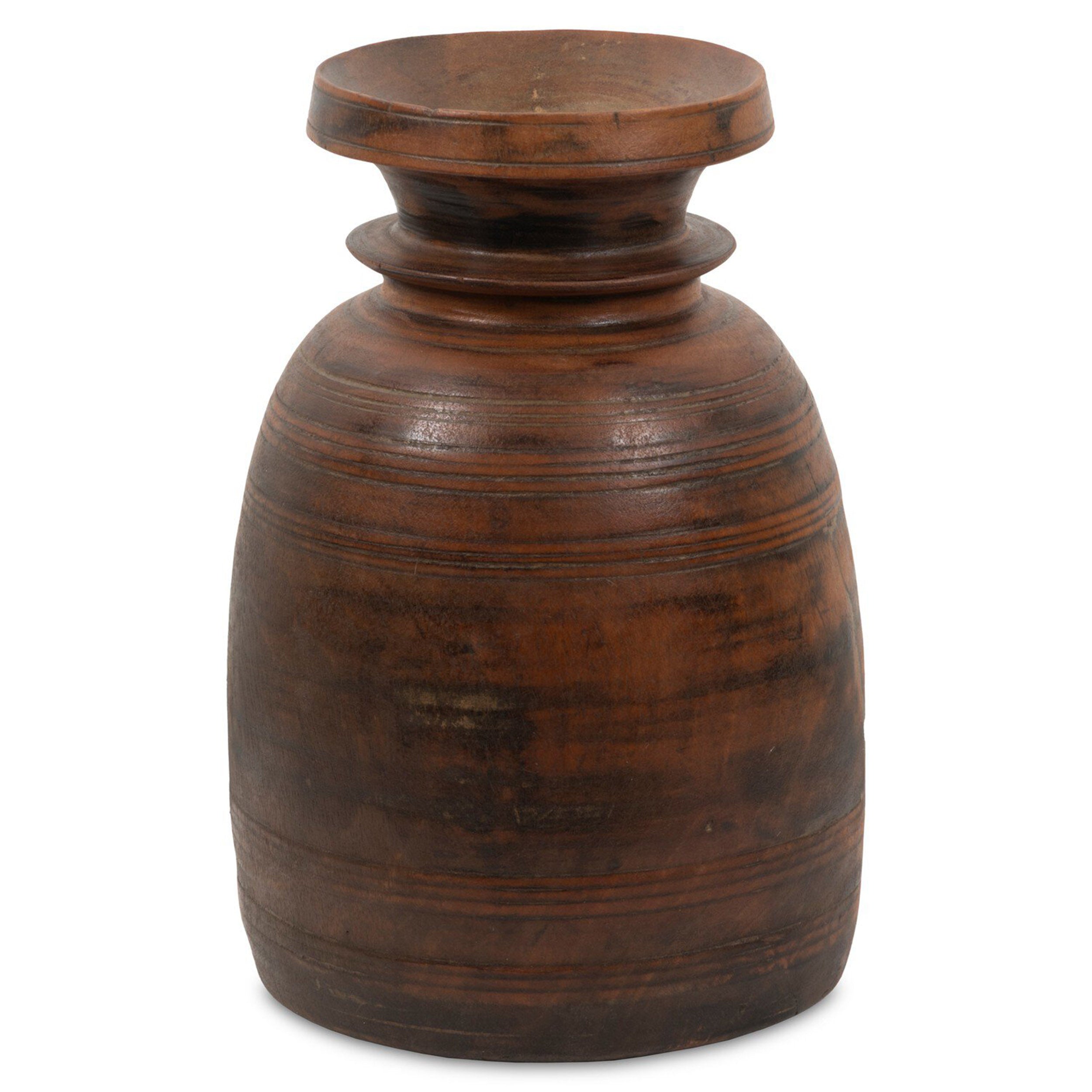 Malbi Wood Vessel, Brown Reclaimed