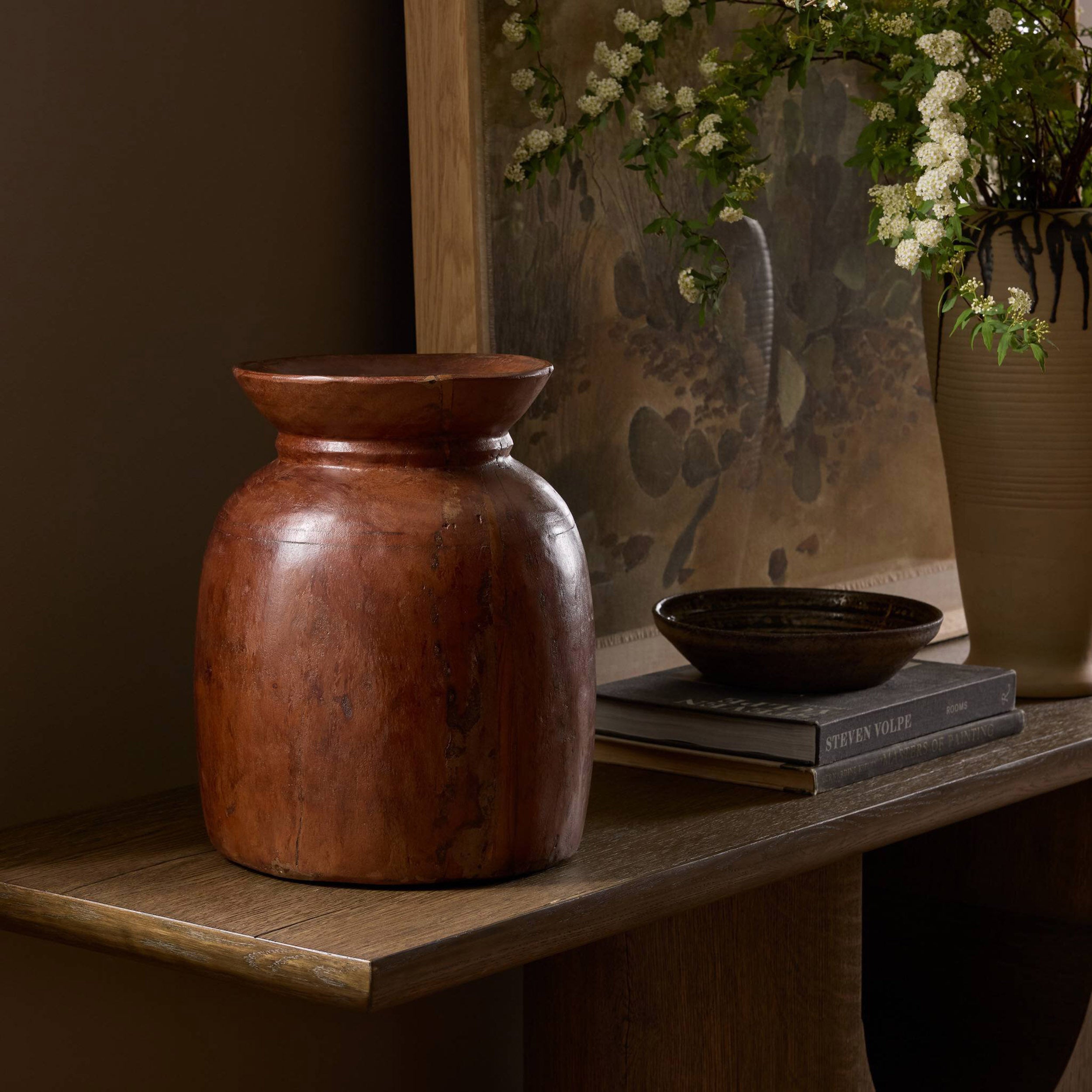 Malbi Wood Vessel, Brown Reclaimed