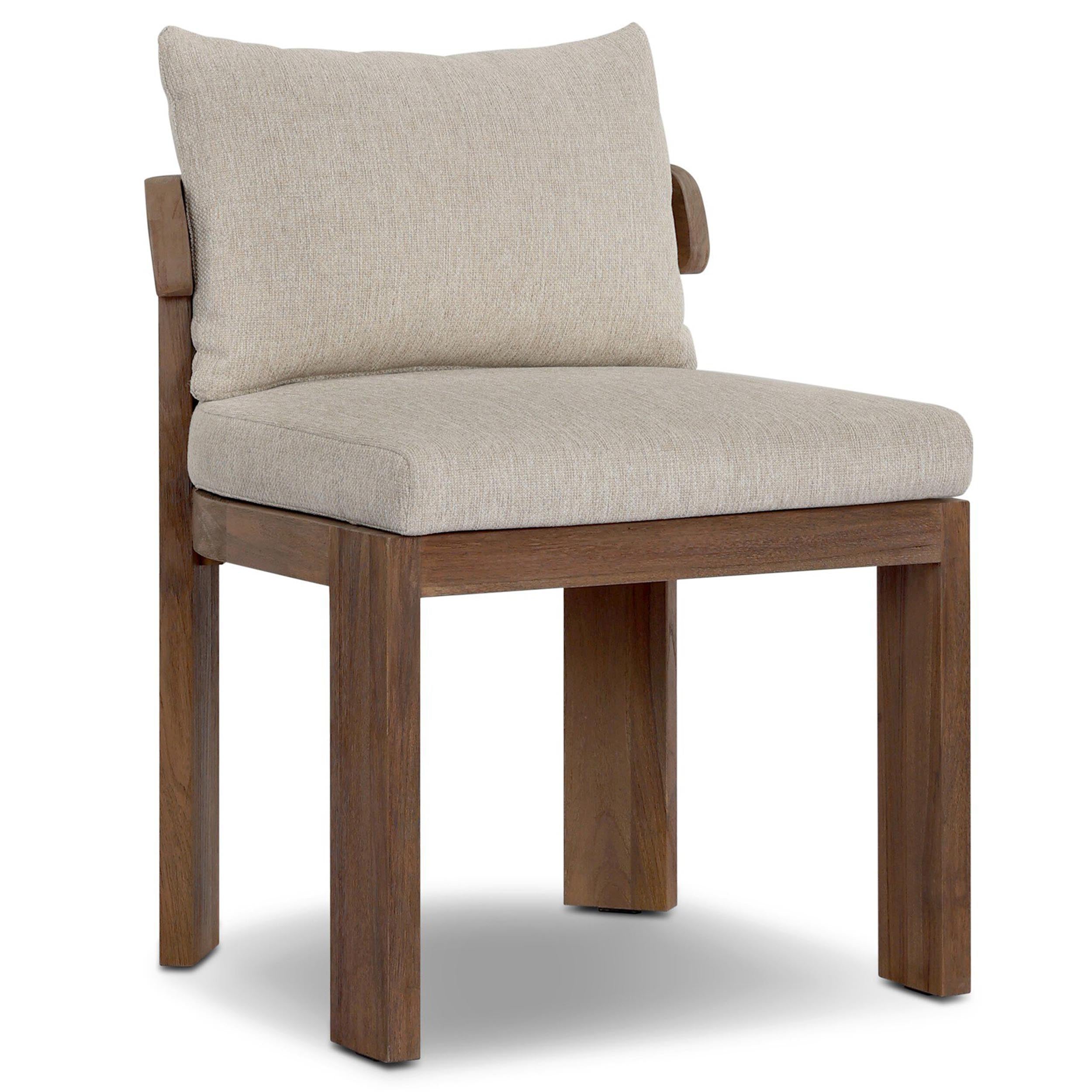 Jackson Outdoor Armless Dining Chair, Ellor Beige
