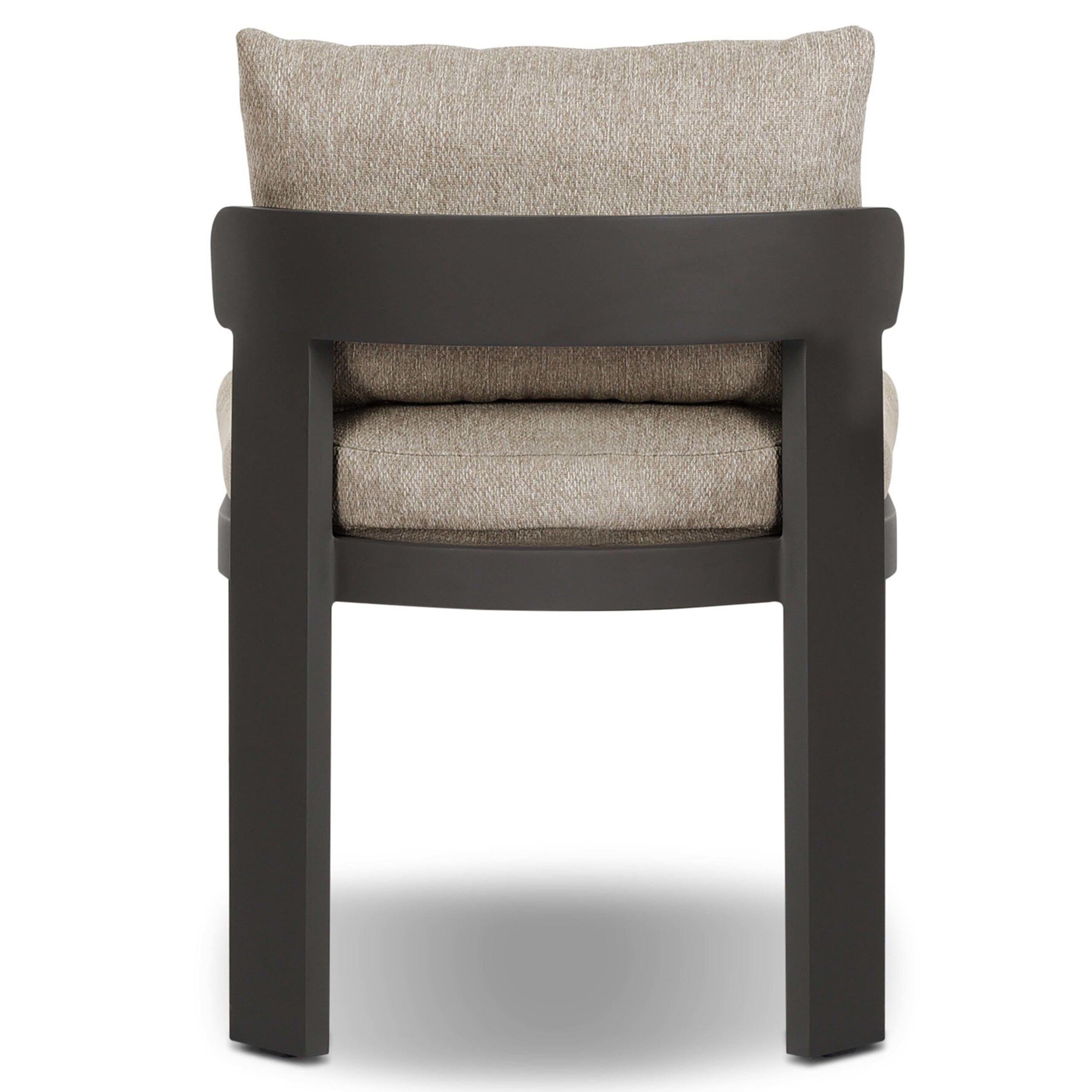 Jackson Outdoor Metal Armless Dining Chair, Concha Fog