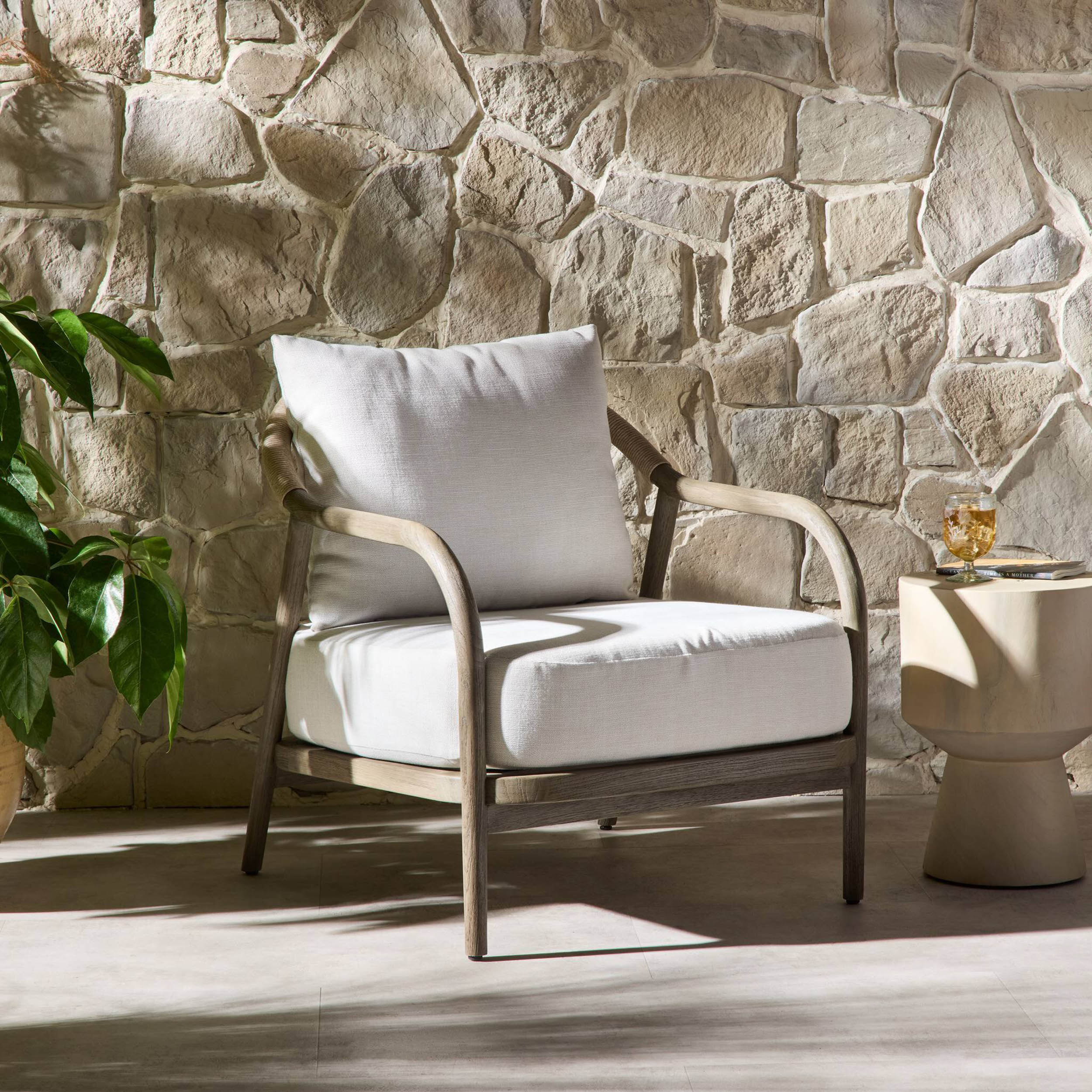 Remi Outdoor Chair, Vergo Cream