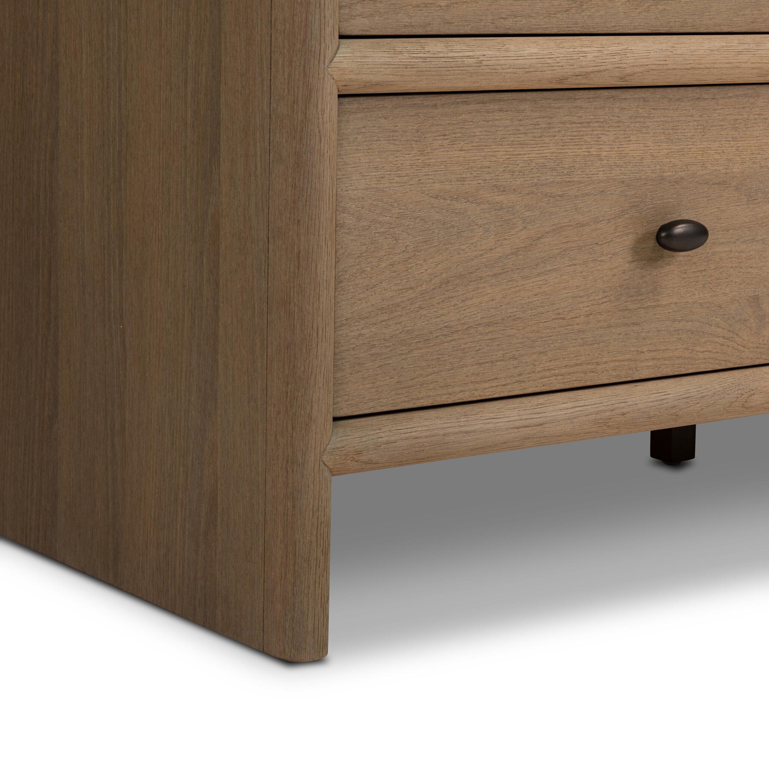 Analisa 9 Drawer Dresser, Sandy Oak Veneer