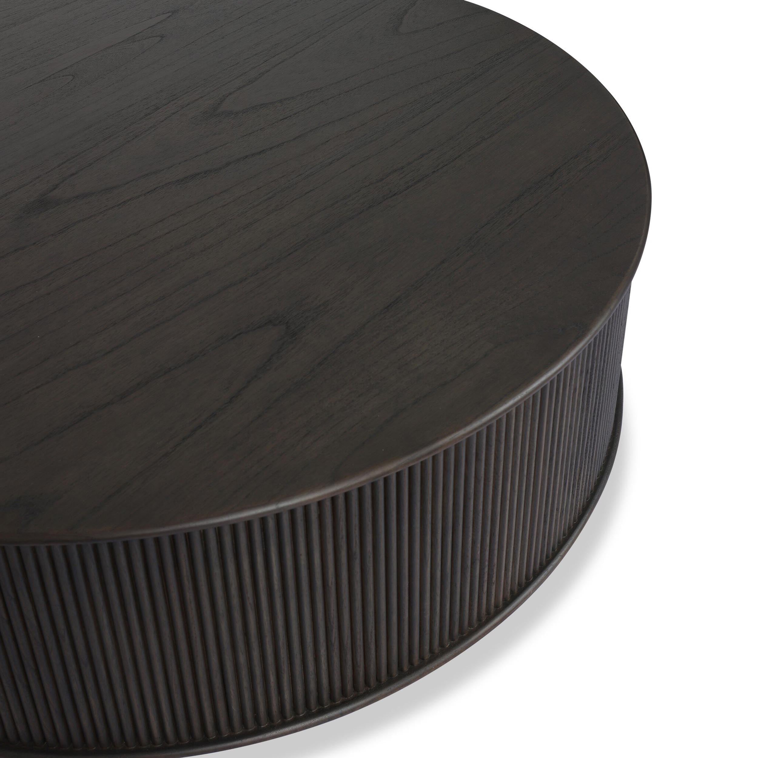Ona Coffee Table, Smoked Black Mindi Veneer
