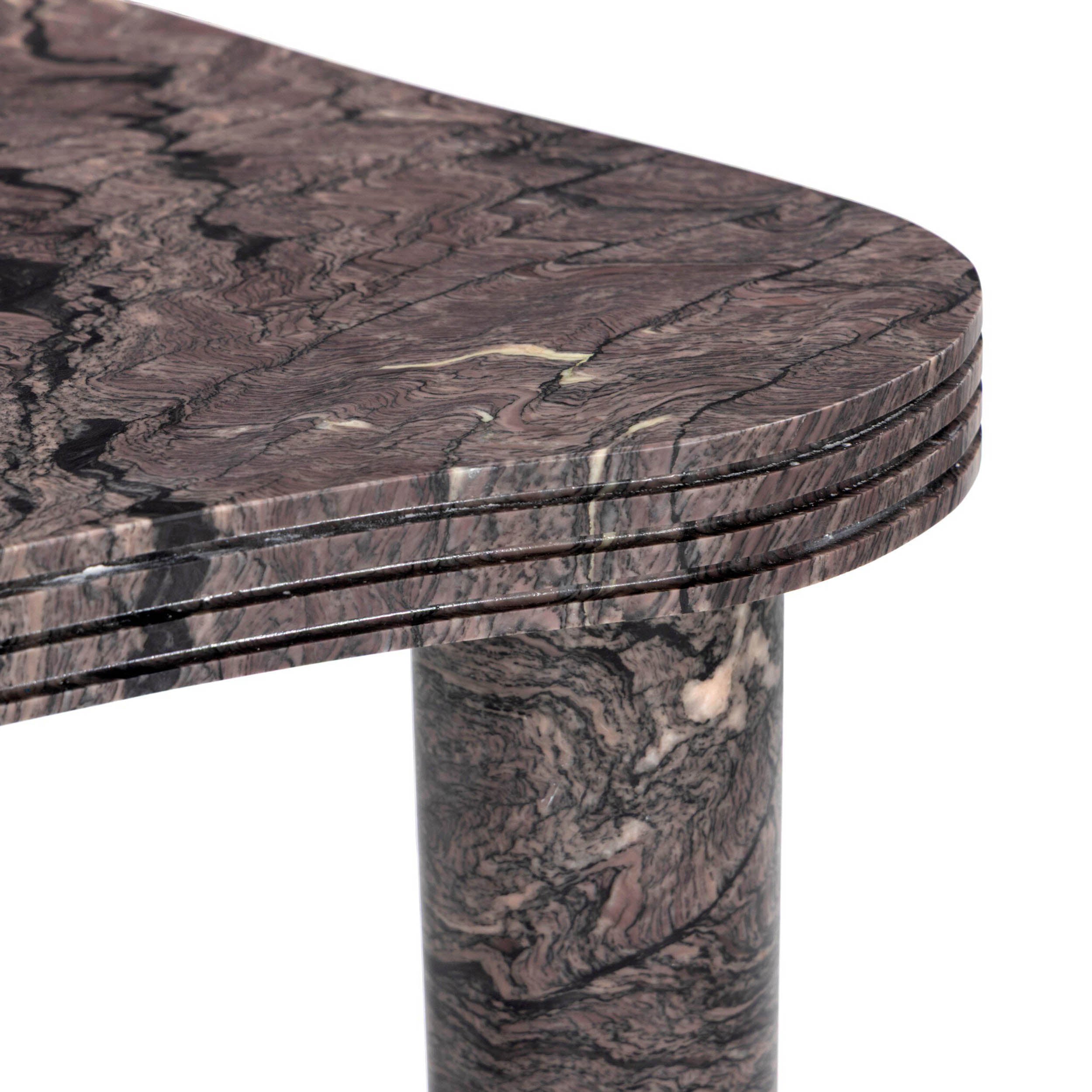 Manoli End Table, Smoke Plum Marble