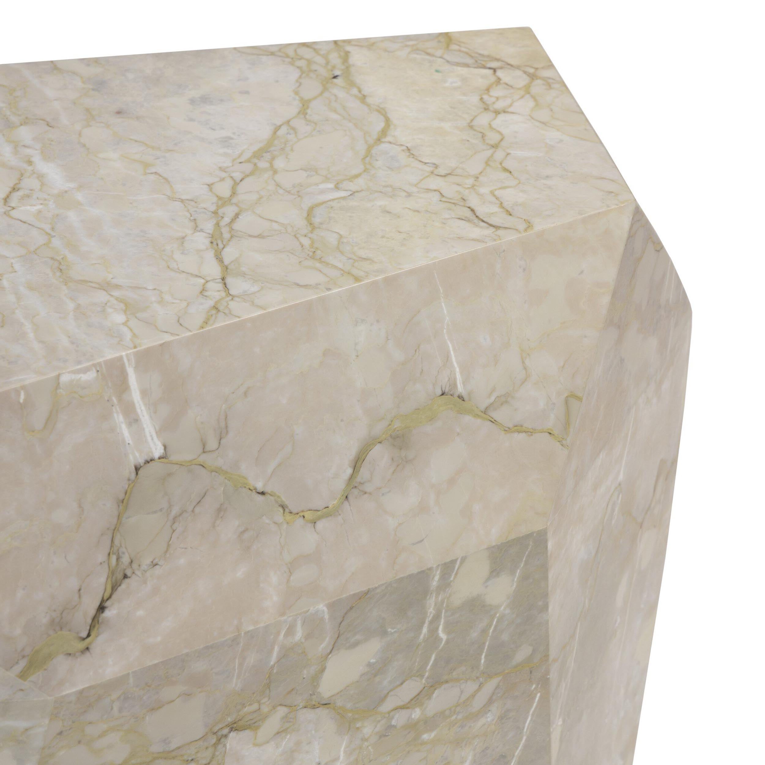 Basett End Table, Sage Green Marble