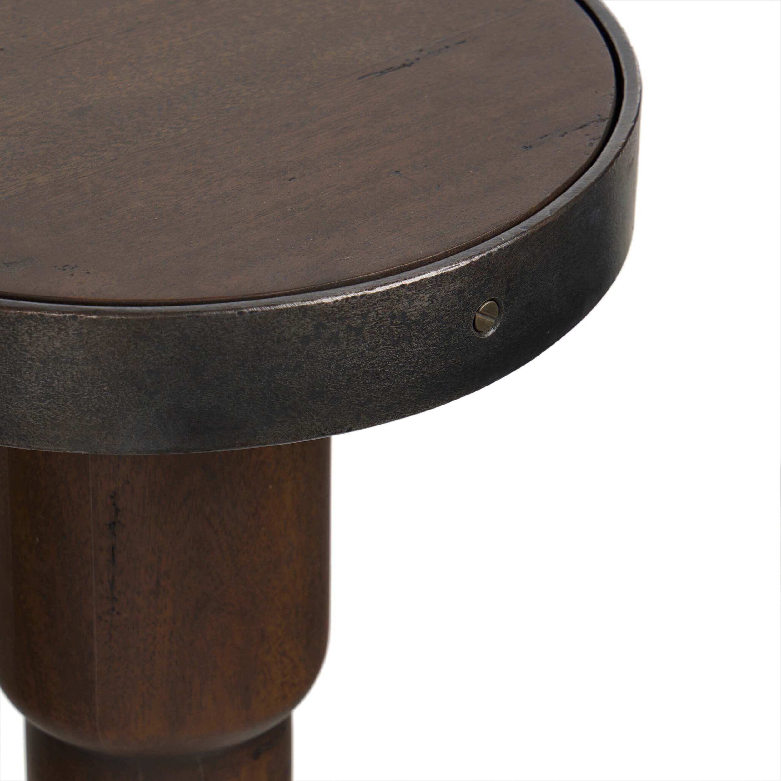 Mizu End Table, Aged Belgium Bleach