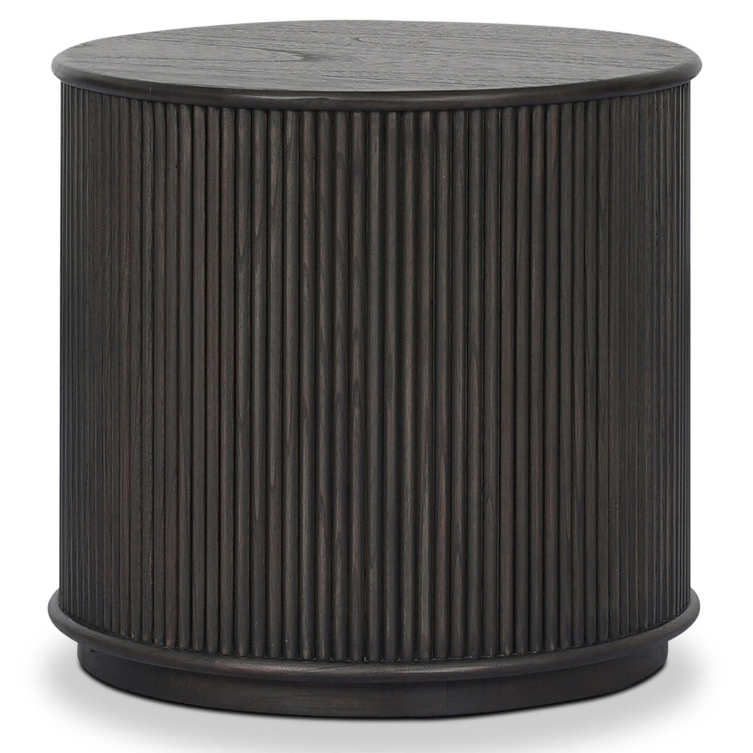 Ona End Table, Smoked Black Mindi Veneer