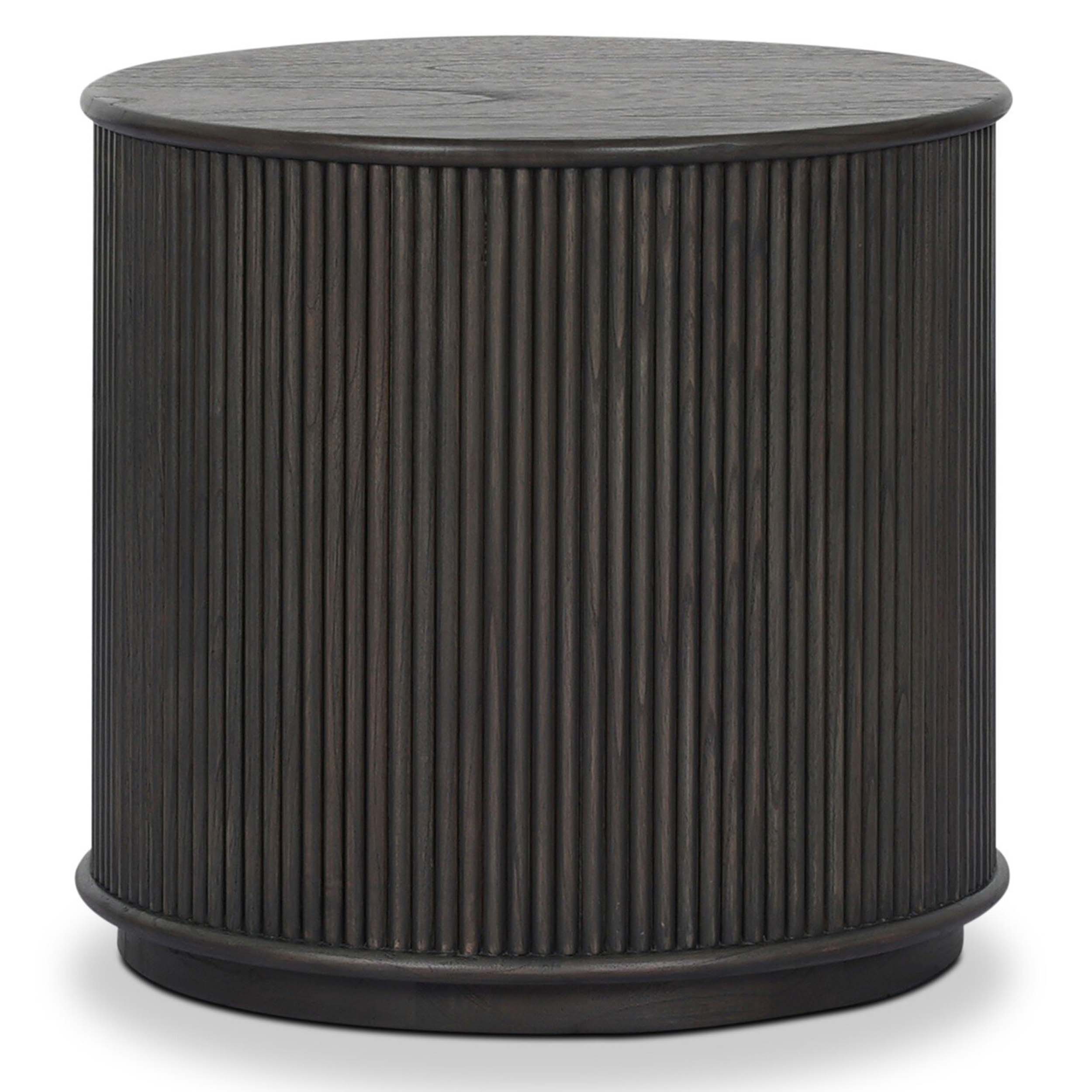 Ona End Table, Smoked Black Mindi Veneer