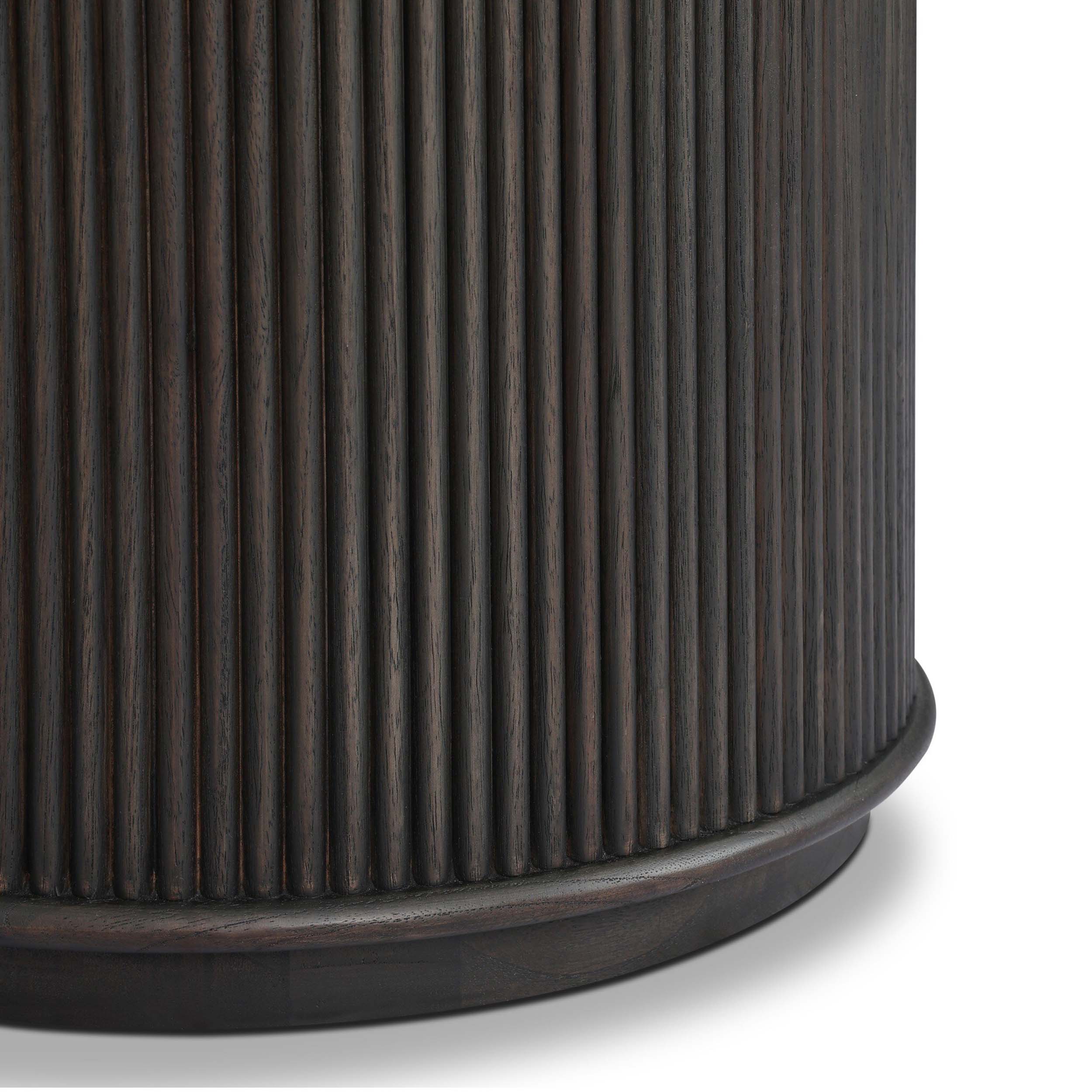 Ona End Table, Smoked Black Mindi Veneer