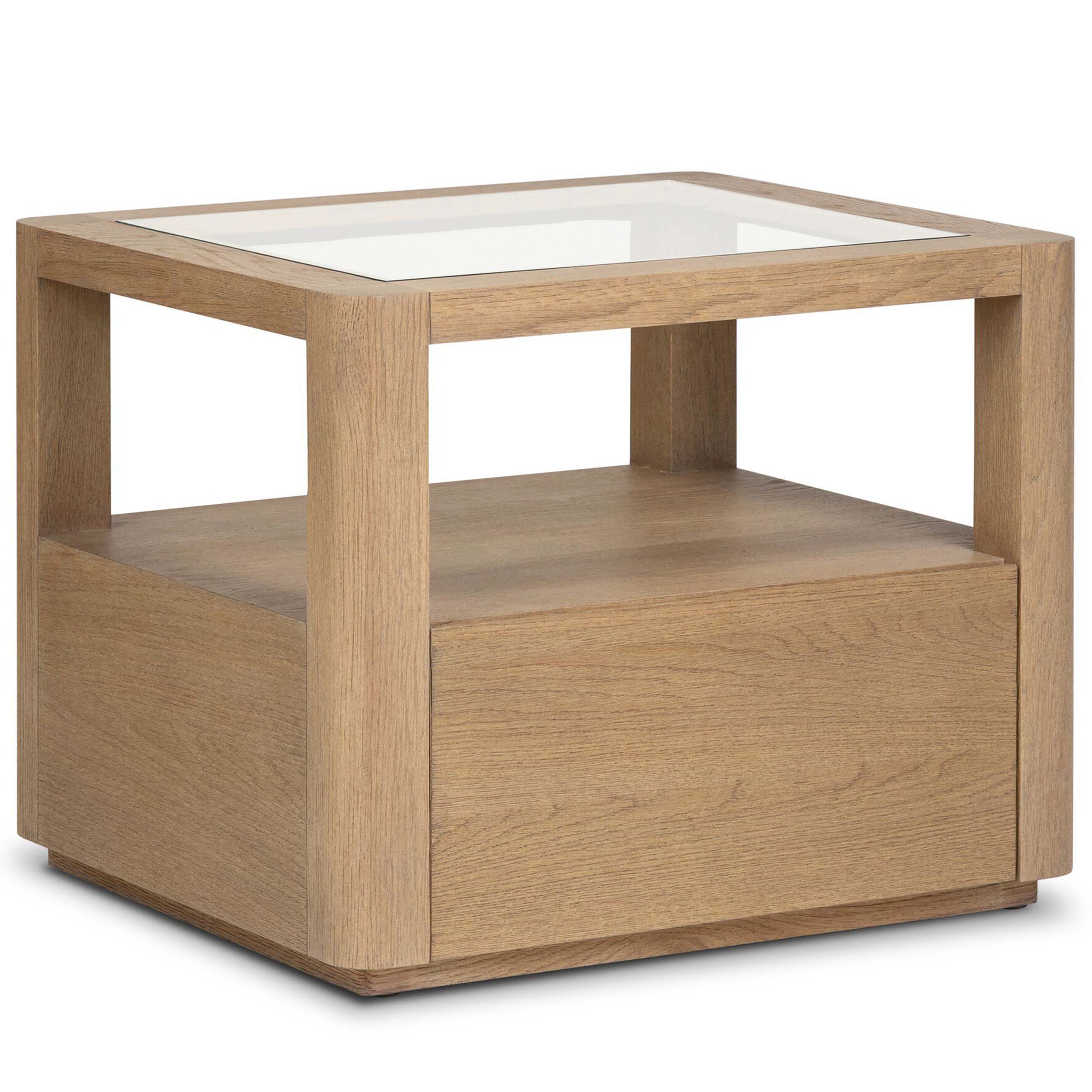 Shiloh End Table, Tempered Glass