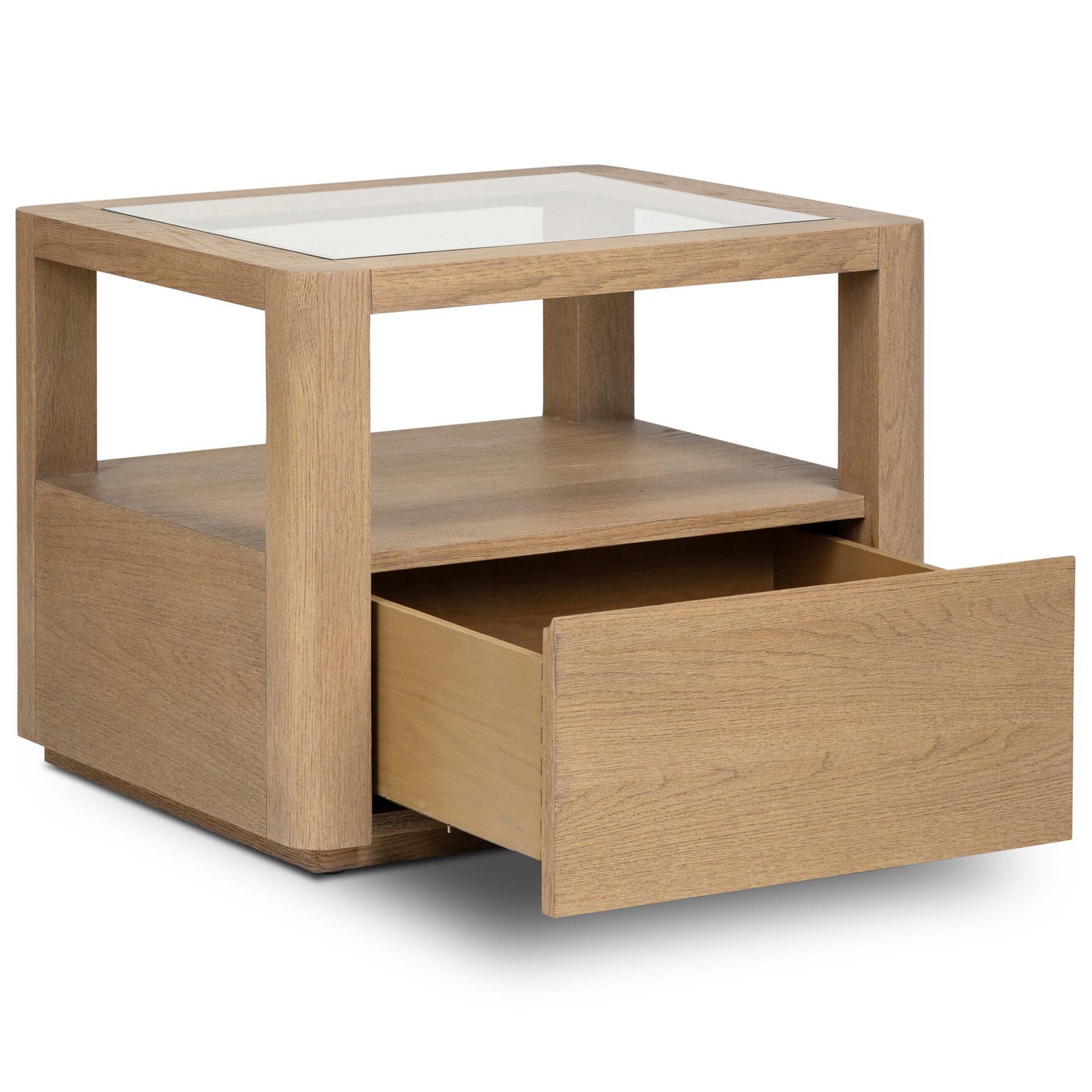 Shiloh End Table, Tempered Glass