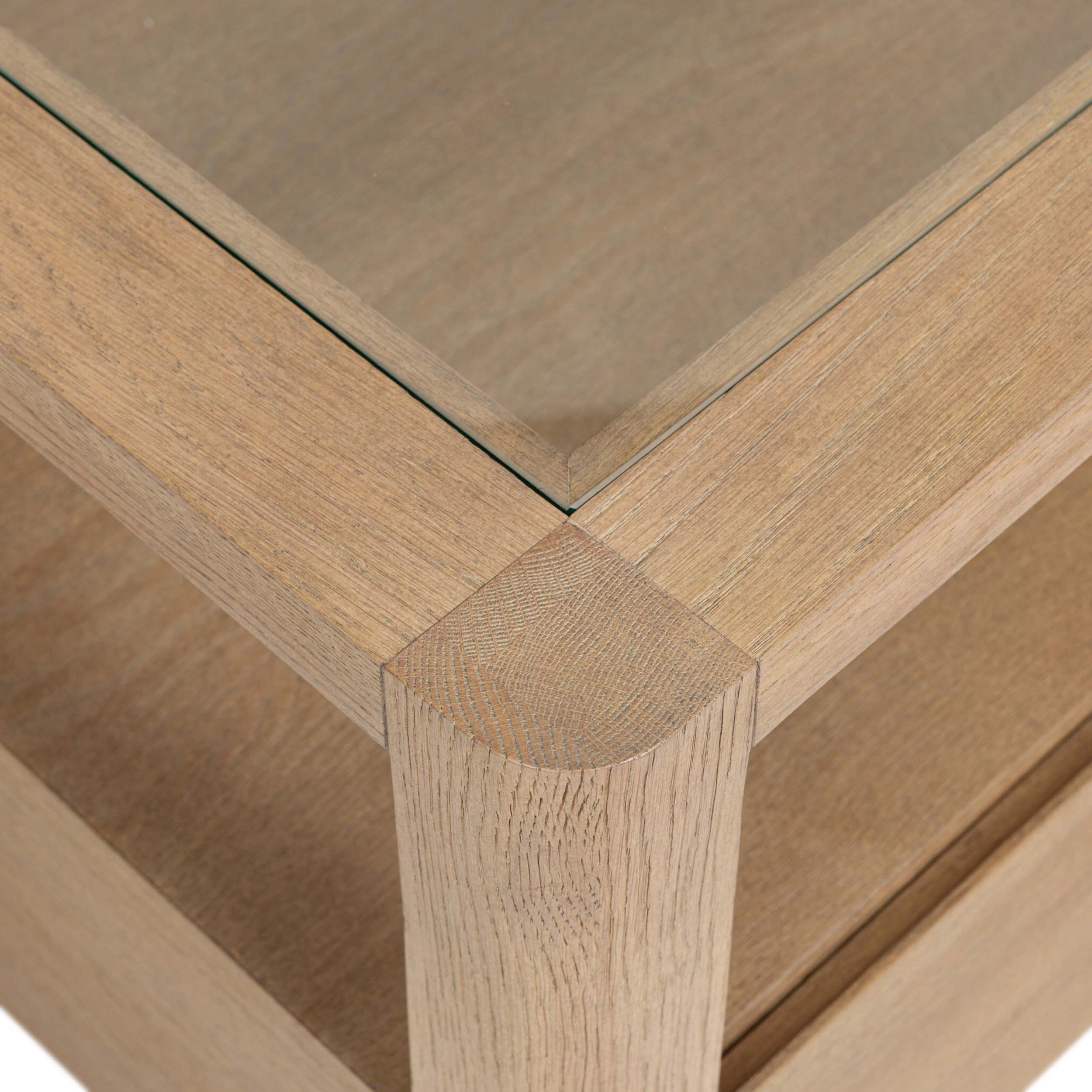 Shiloh End Table, Tempered Glass