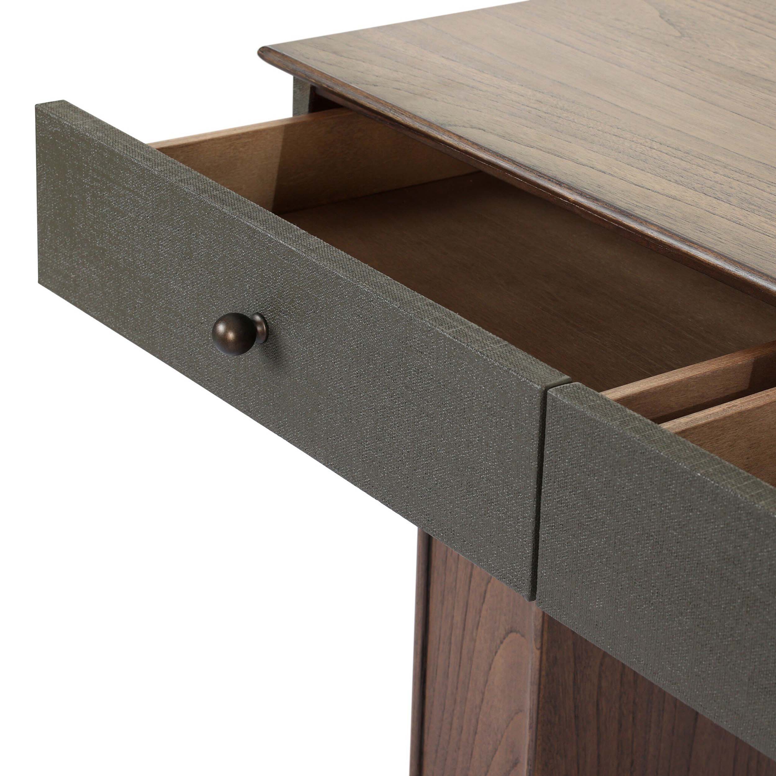 Soloman Console Table, Stained Saddle Brown Sungkai Veneer