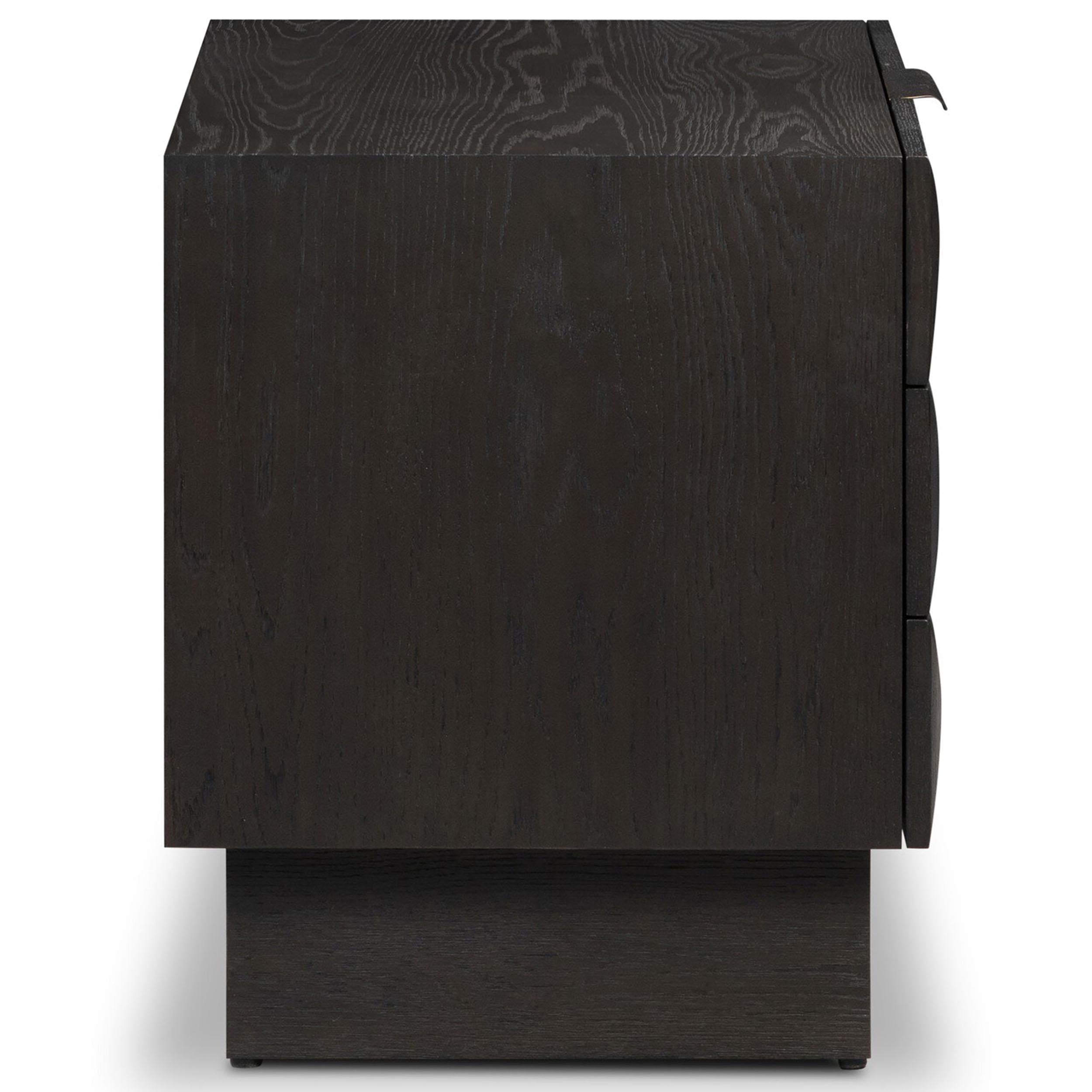 Swell Nightstand, Dry Black Oak Veneer
