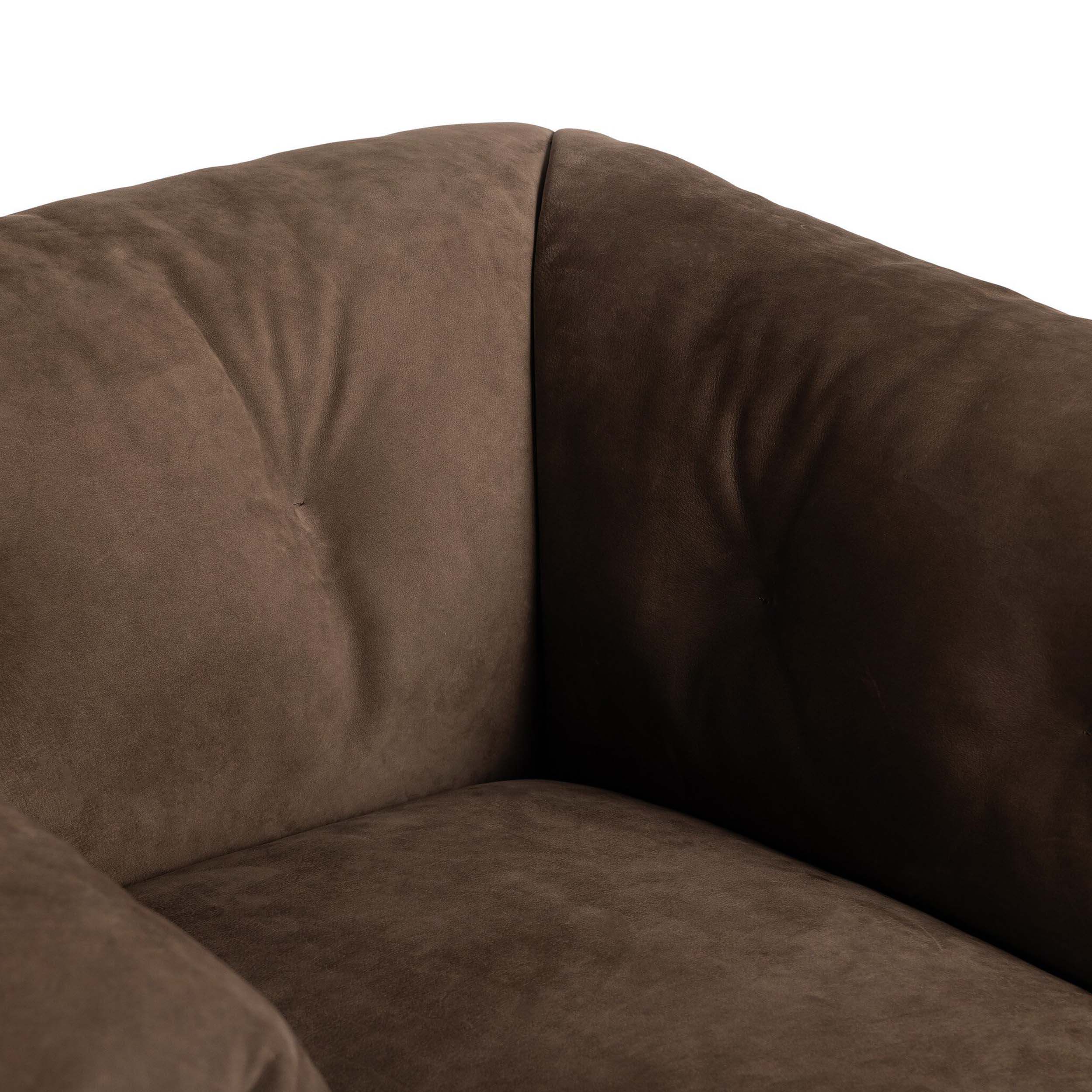 Santino Swivel Chair, Nubuck Cigar