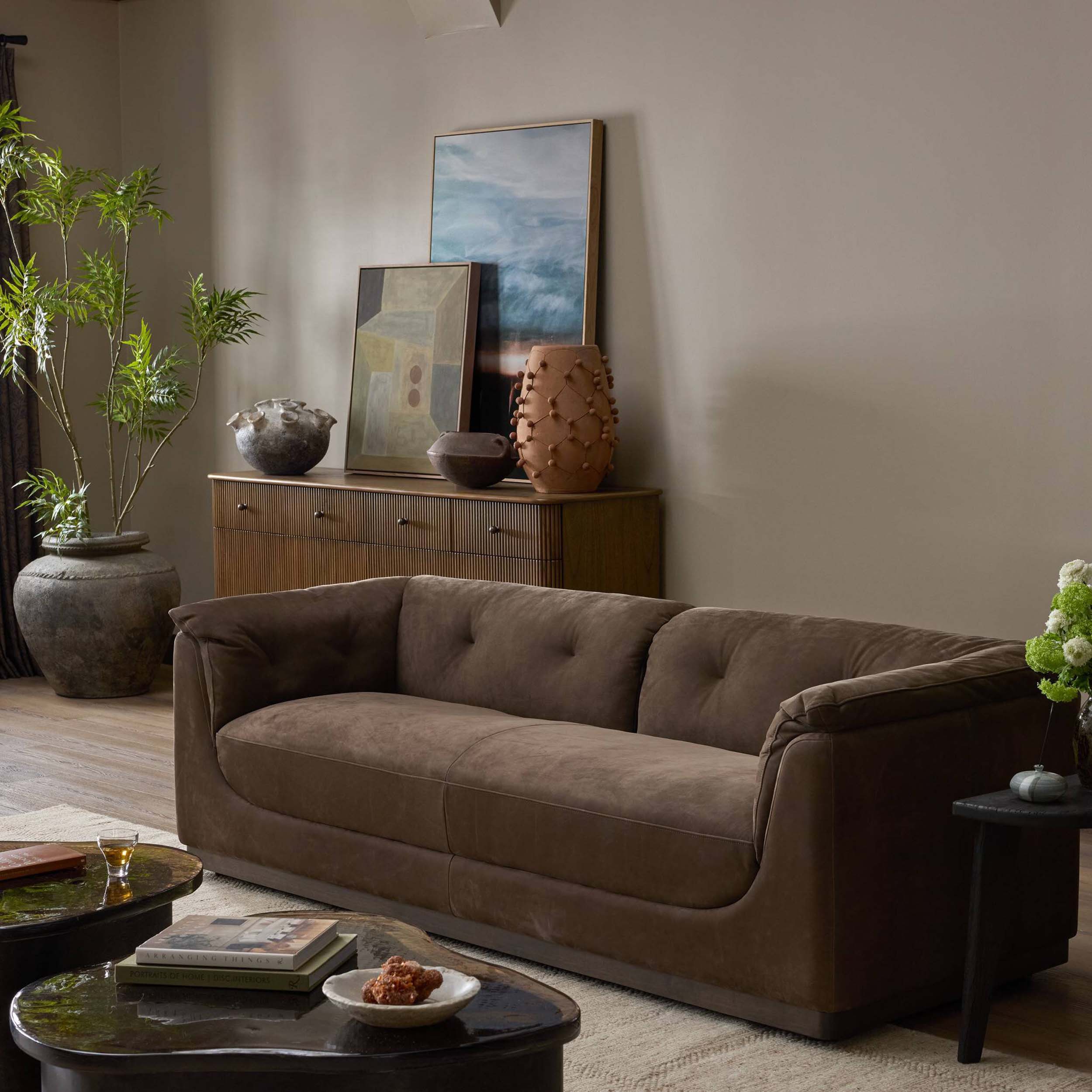 Santino Sofa, Nubuck Cigar