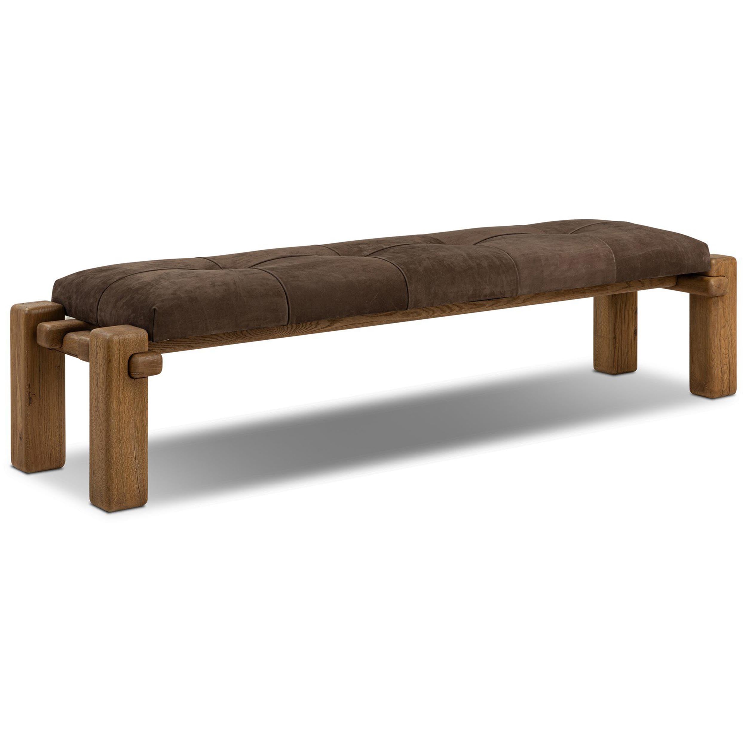 Marcia Accent Bench, Nubuck Cigar
